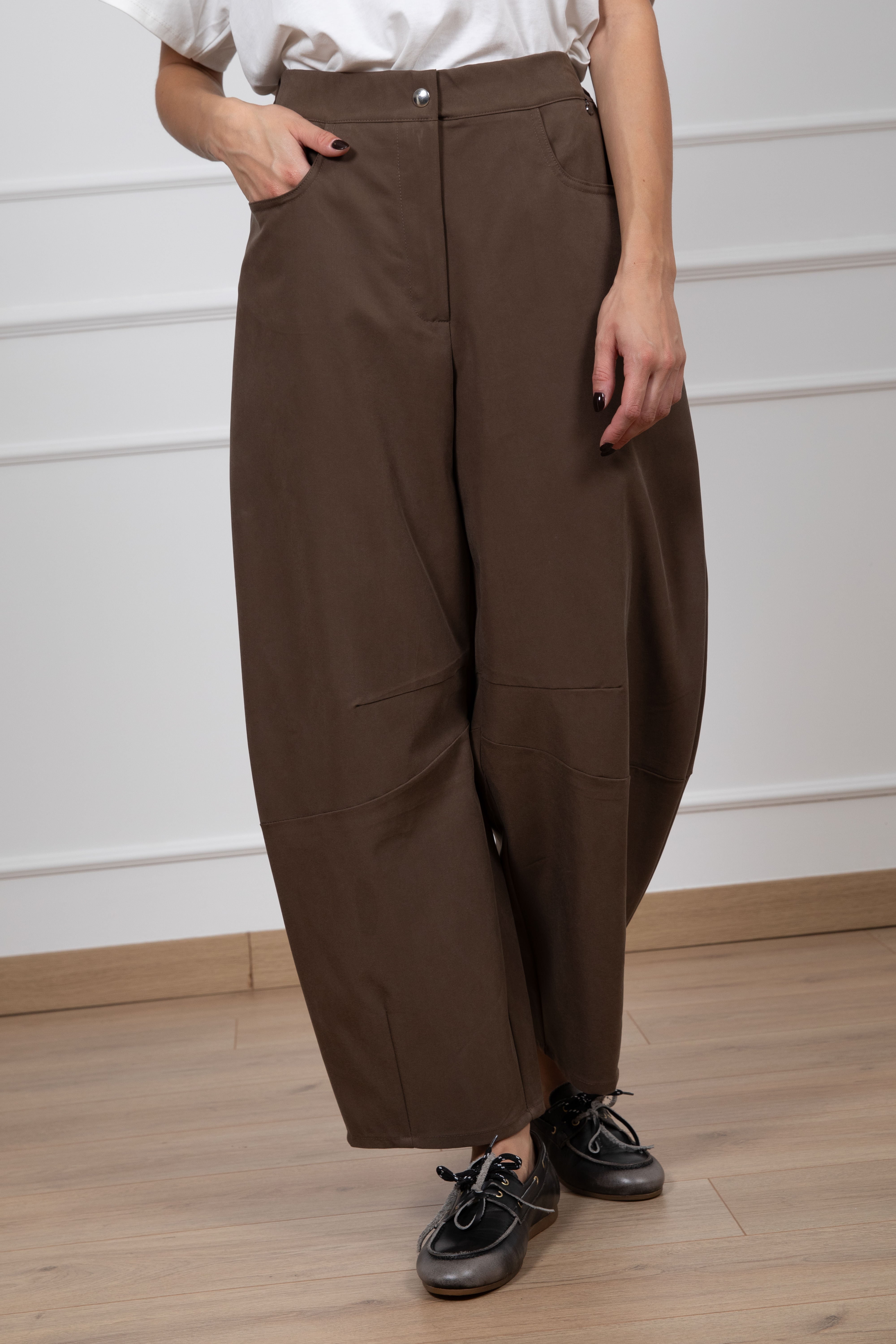 Pantalone barrel con elastico sul retro Dixie