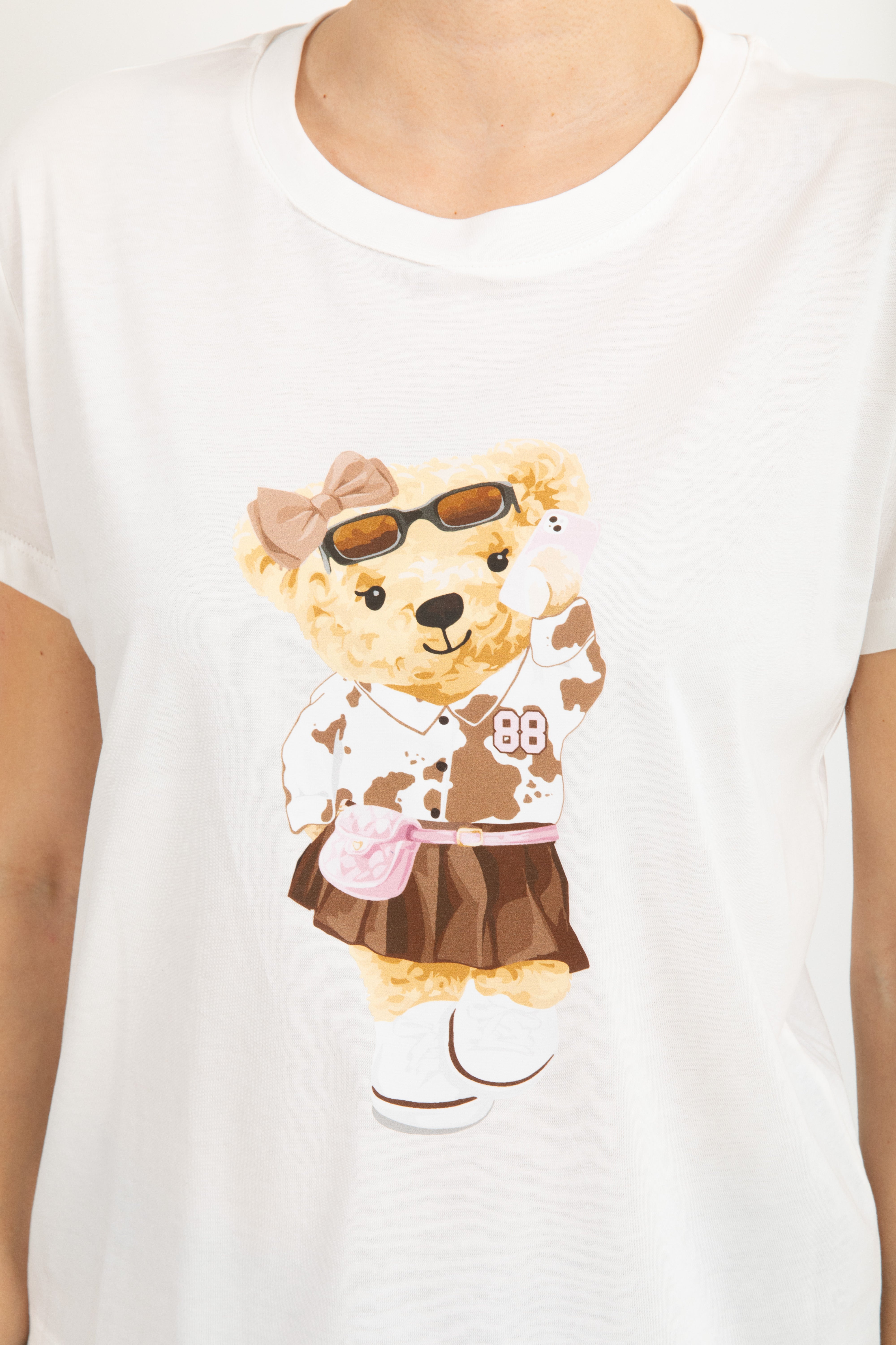 T-shirt orsetto cow print Susy Mix