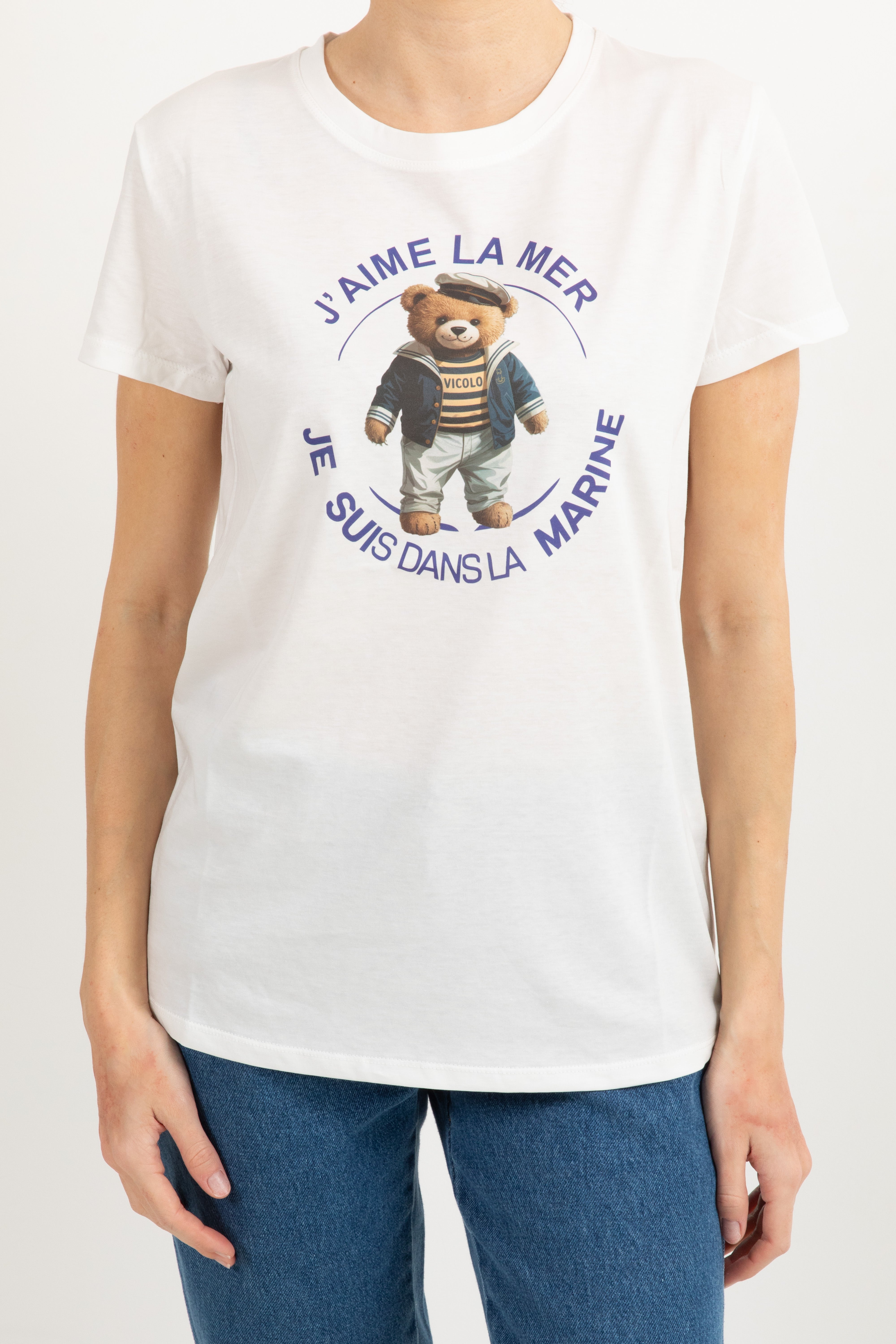 T-shirt orsetto "J'aime la mer" ViCOLO