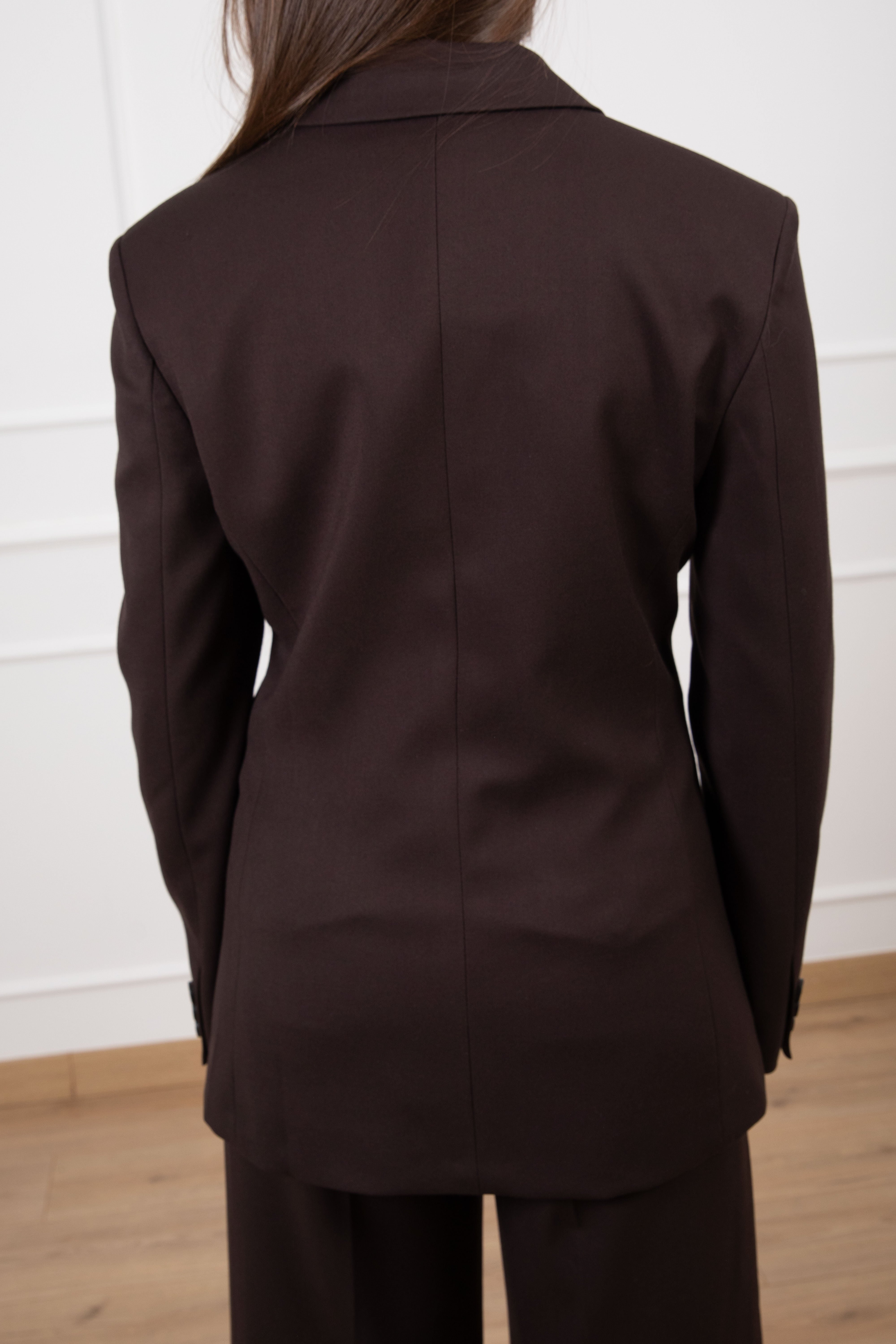 Giacca doppio-petto sfiancata in calda viscosa ViCOLO