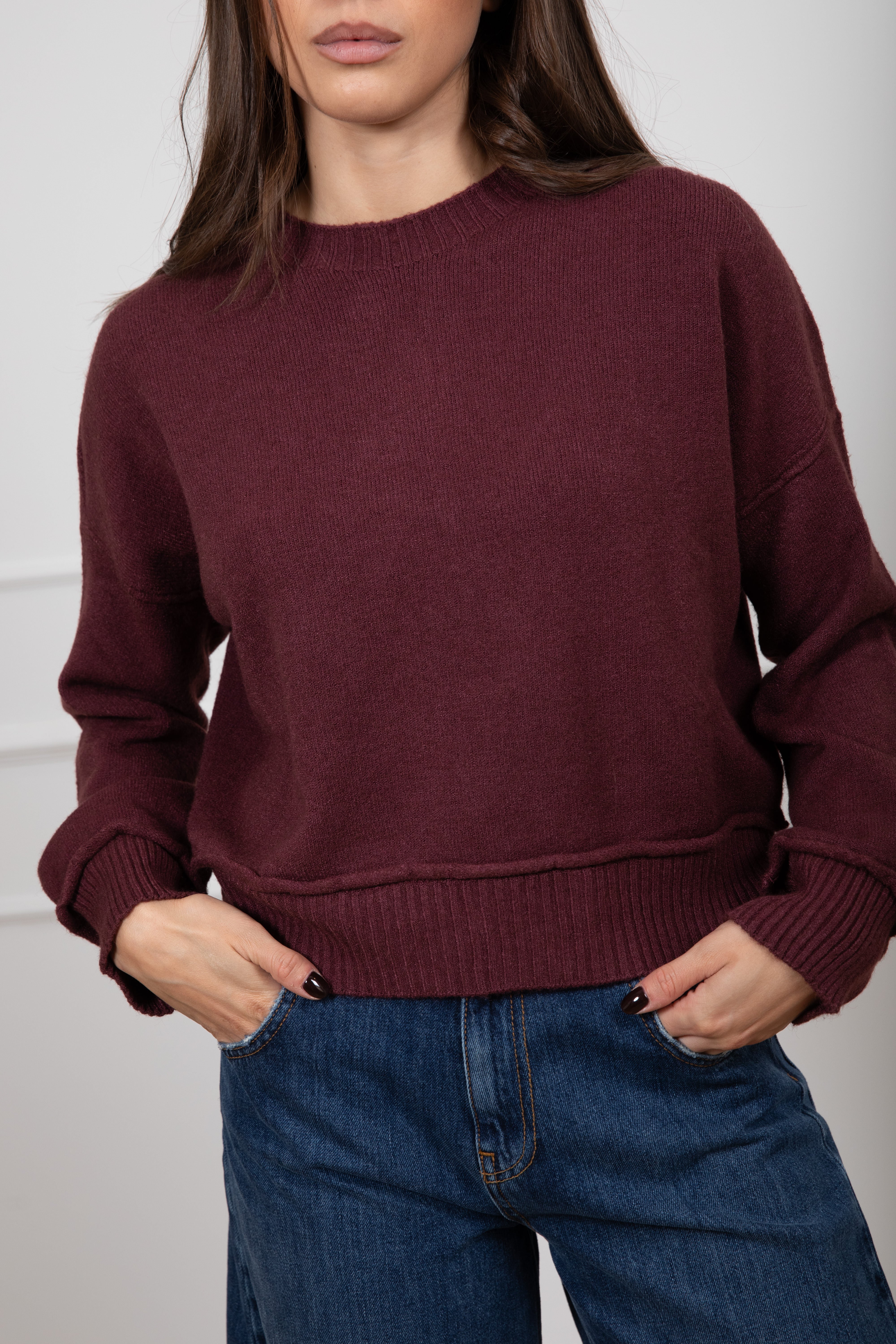 Pull con bordi a costine Susy Mix