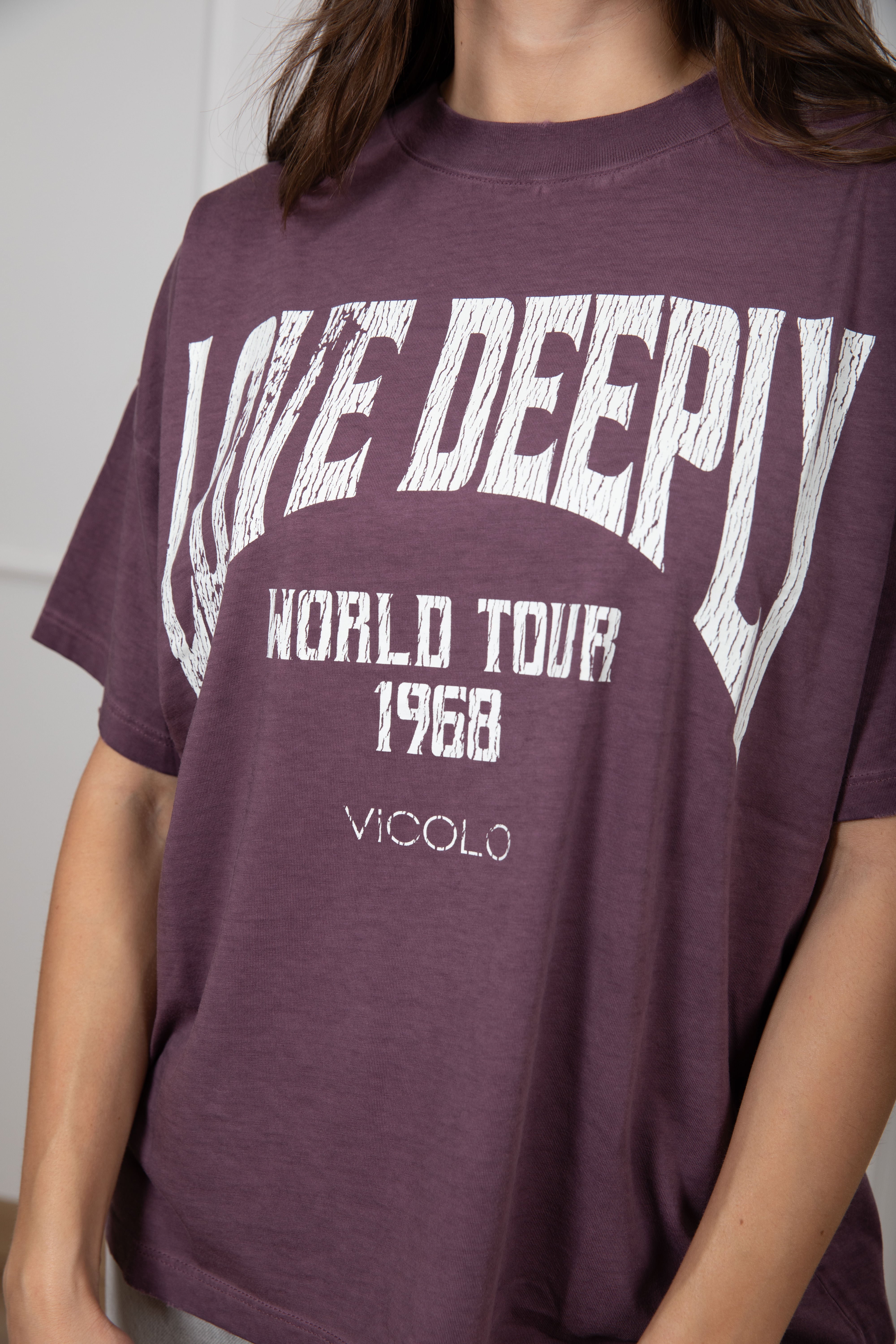T-shirt over-size "Love deeply" ViCOLO