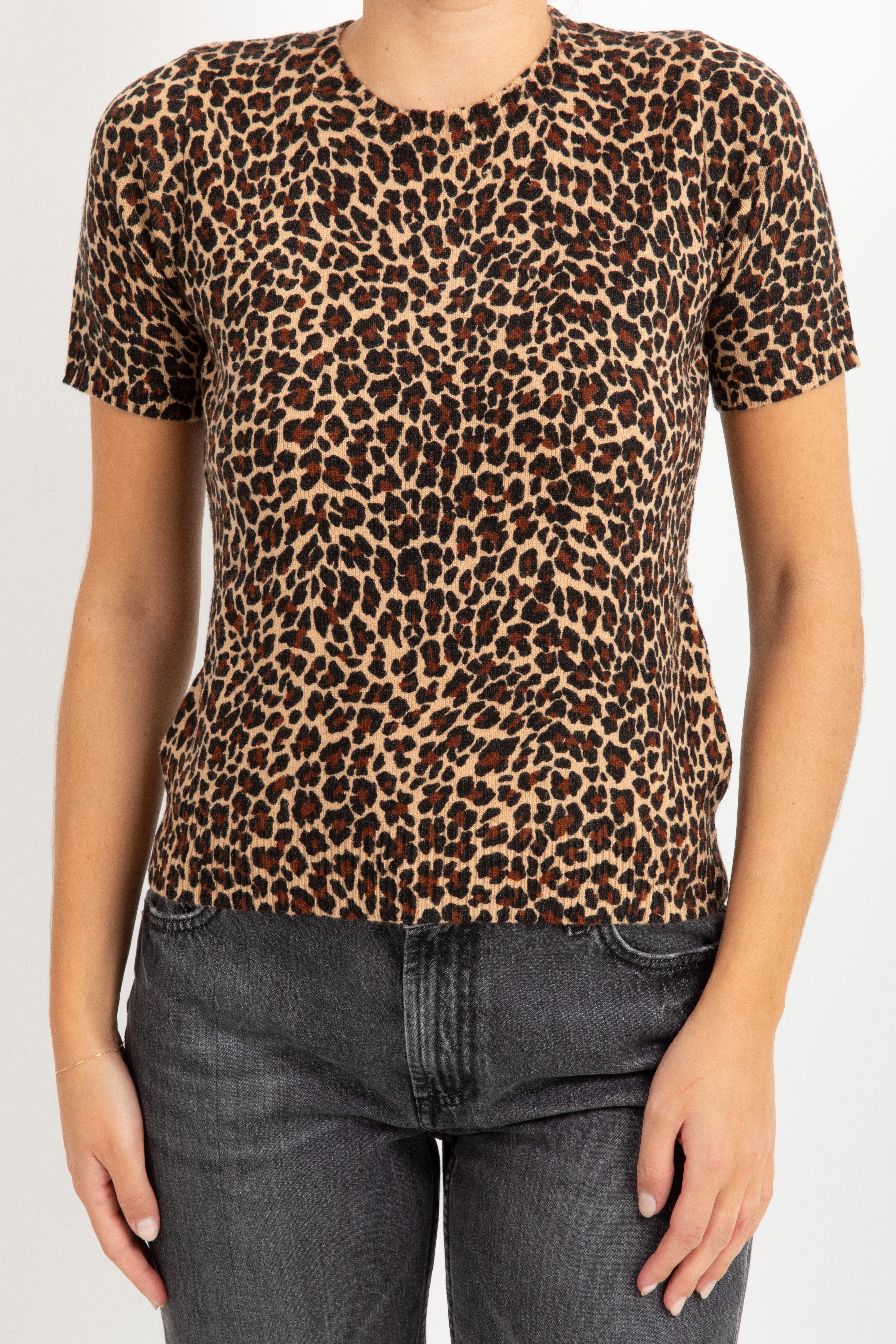 T-shirt in maglia animalier Susy Mix