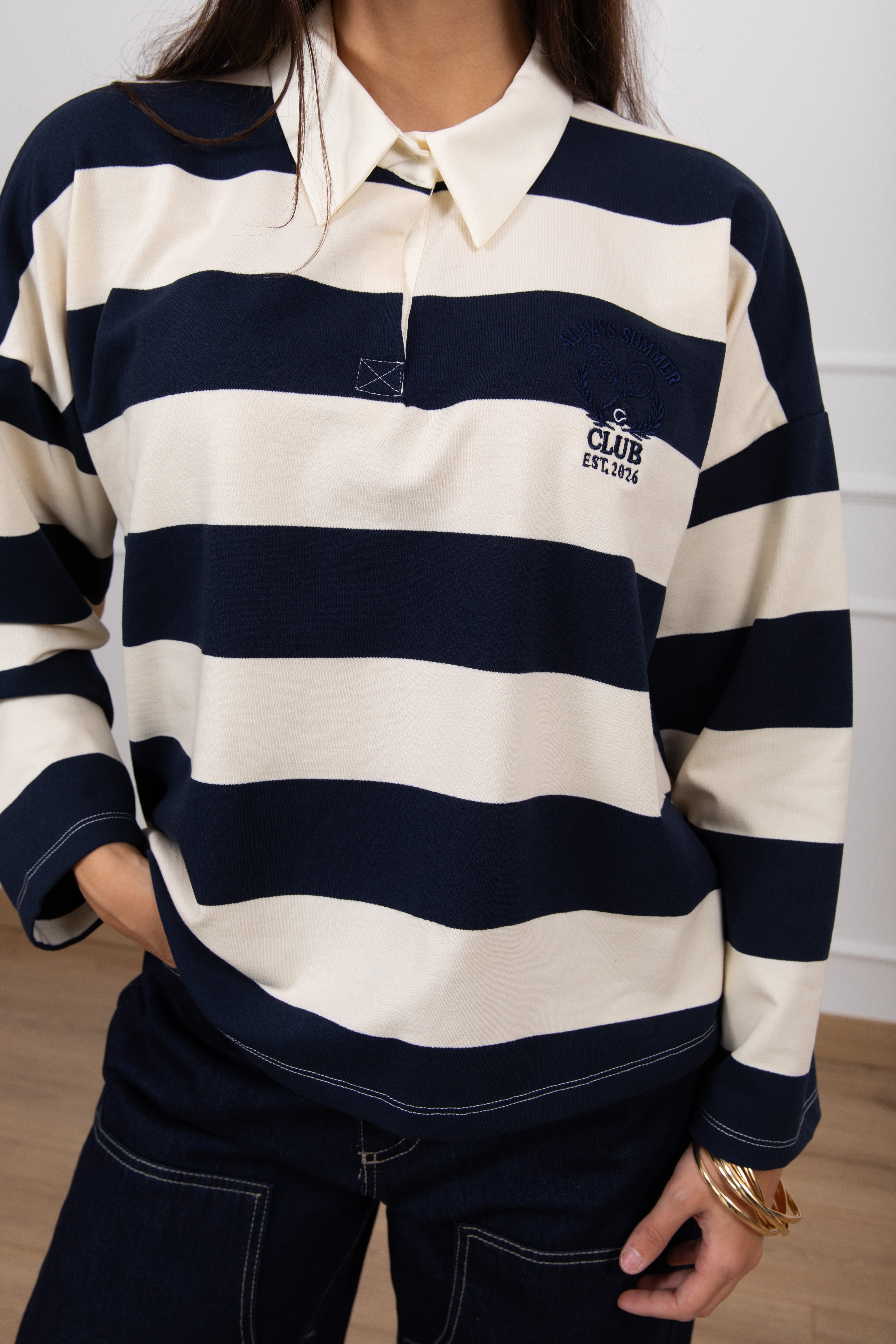 Polo a righe larghe "Always summer" ViCOLO