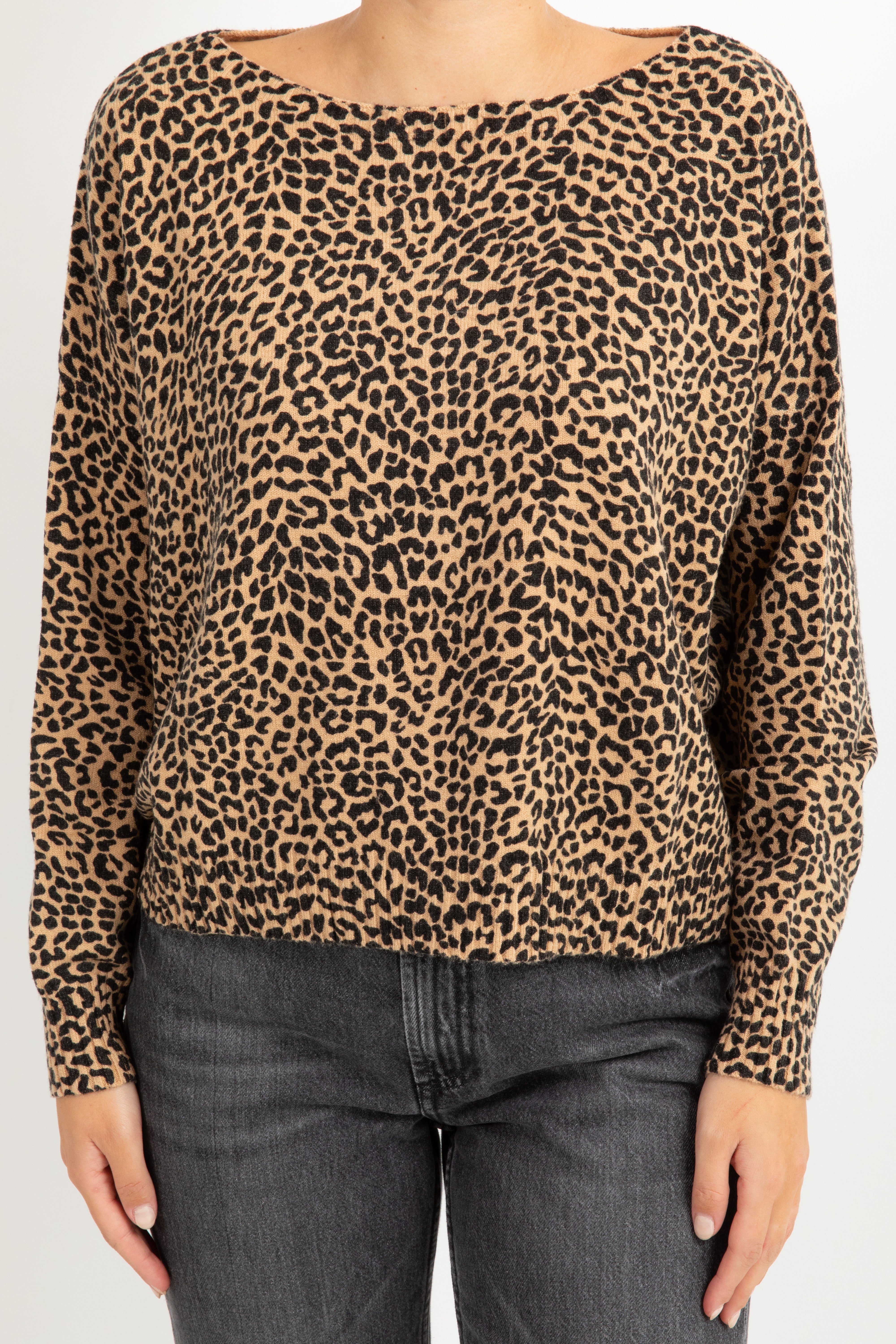 Maglia scollo a barchetta animalier Susy Mix