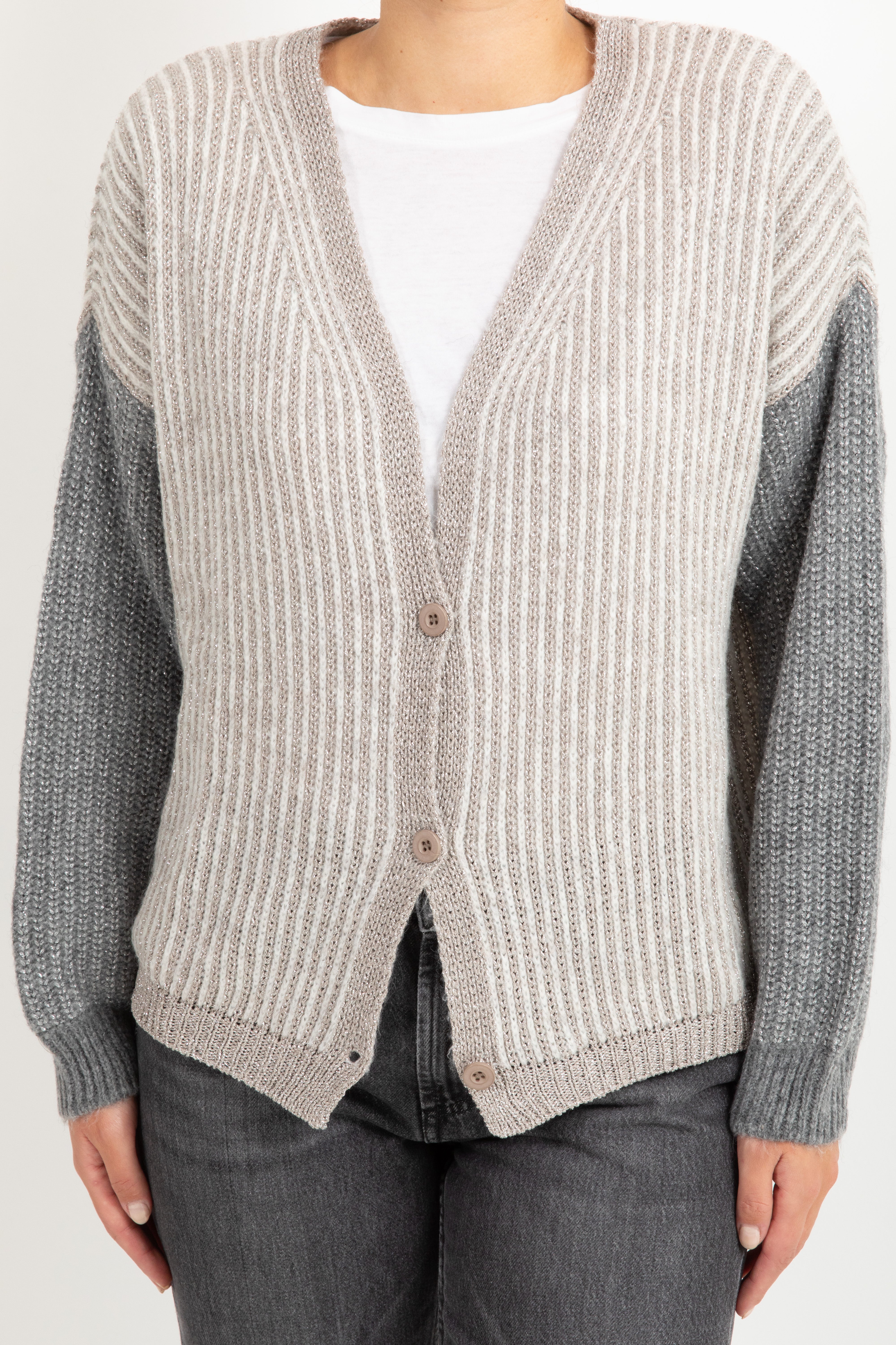 Cardigan con filo lurex Susy Mix