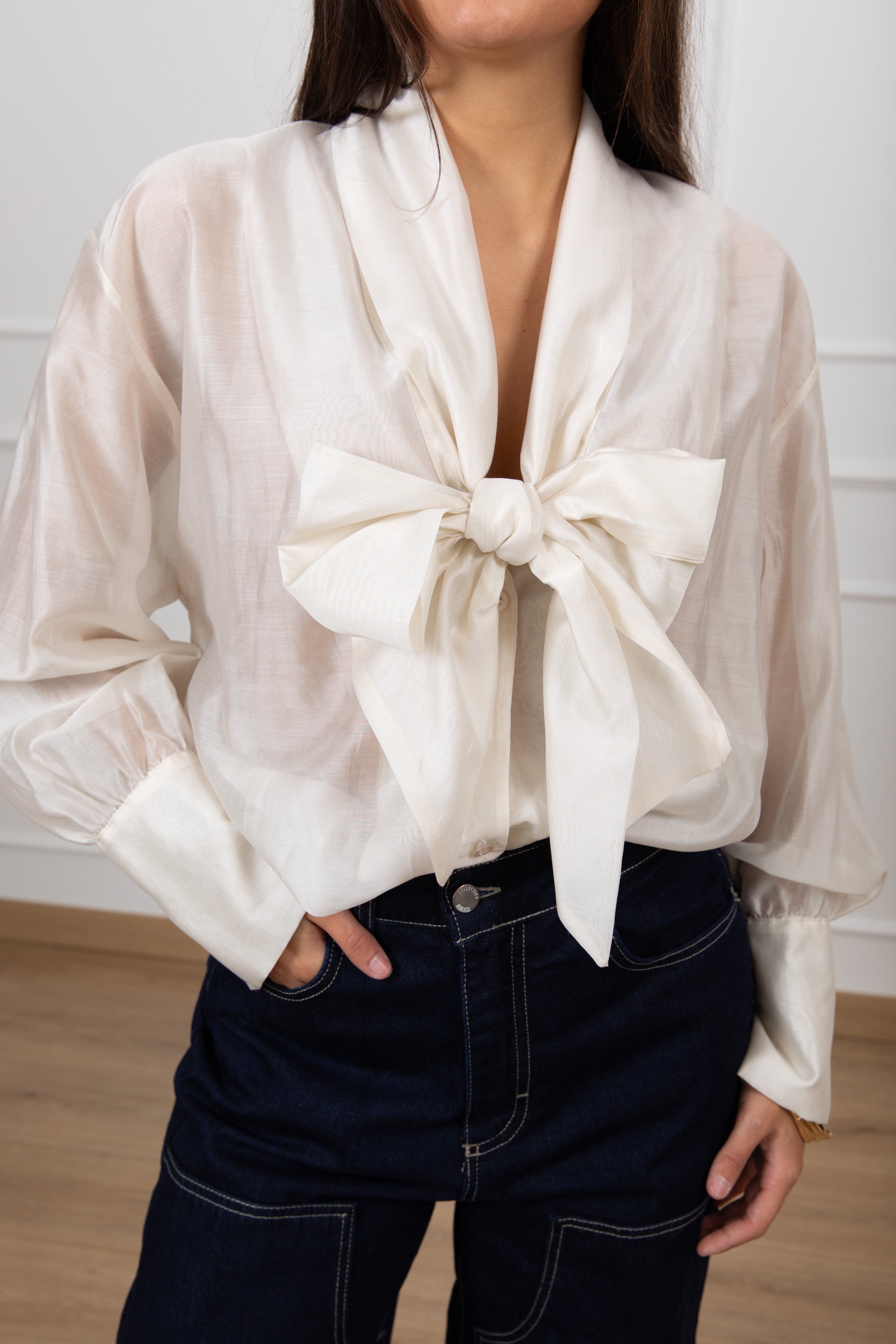 Blusa con maxi fiocco Tensione IN