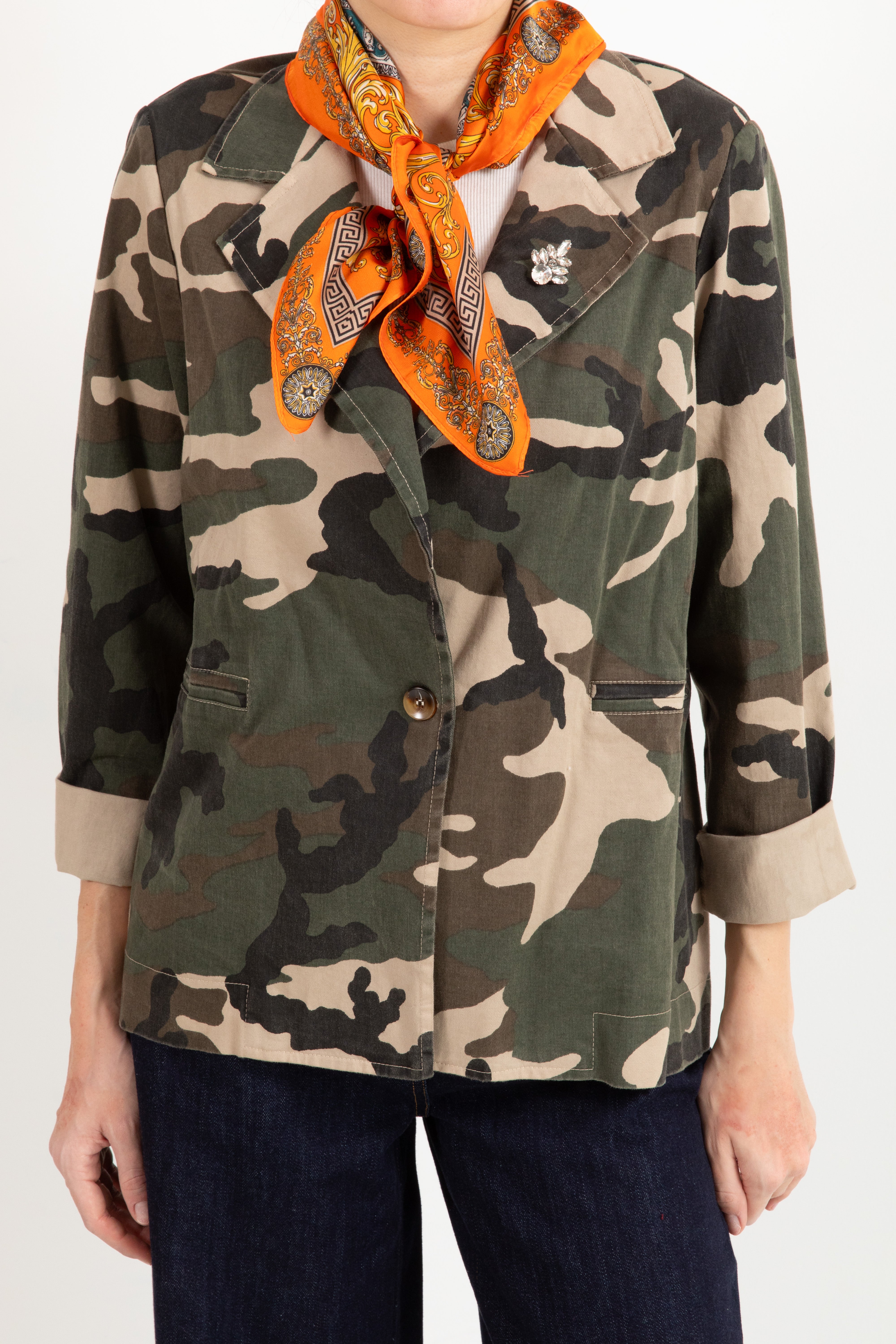 Giacca camouflage con foulard Susy Mix