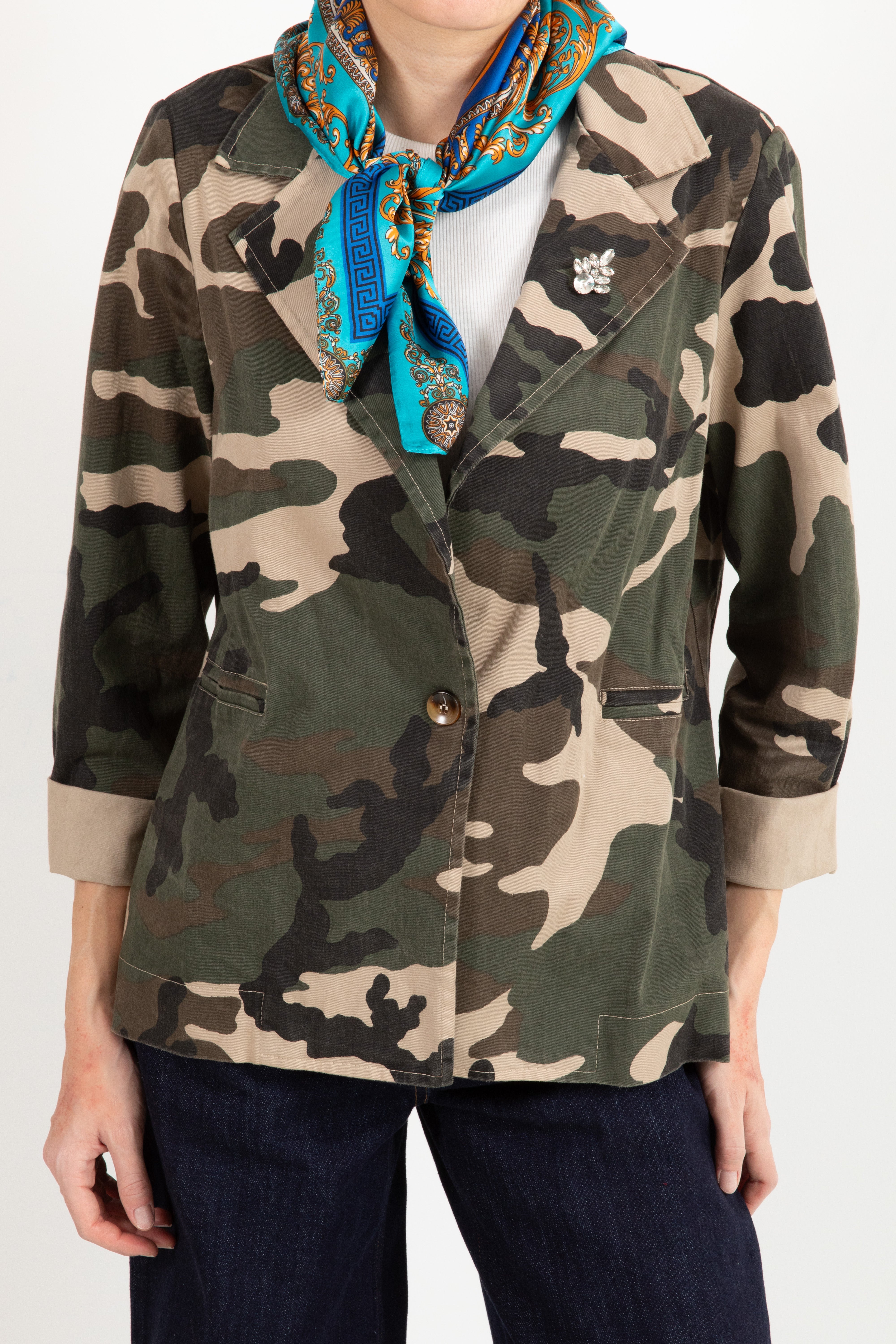 Giacca camouflage con foulard Susy Mix