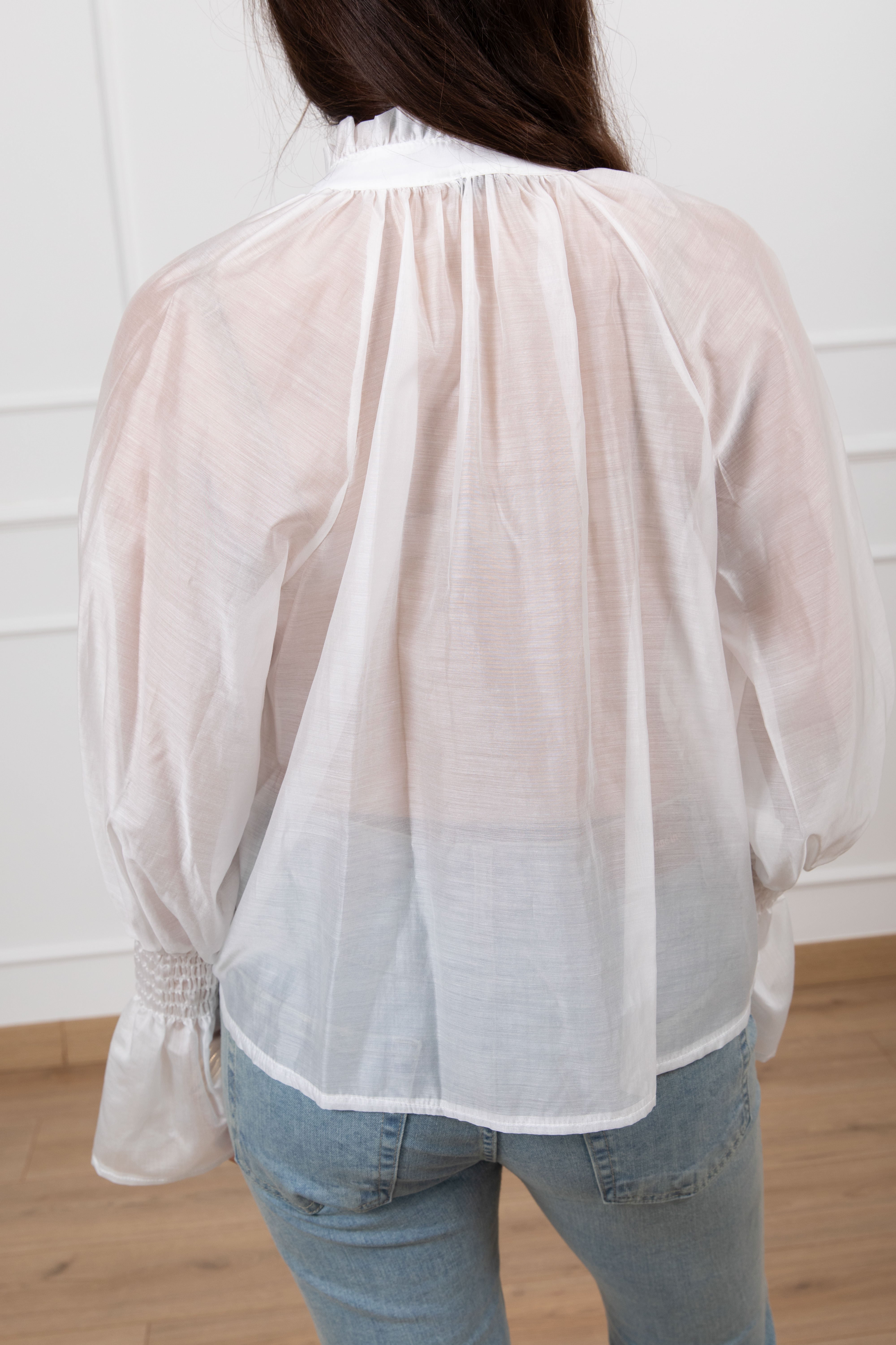 Blusa con manica svasata in pizzo Susy Mix