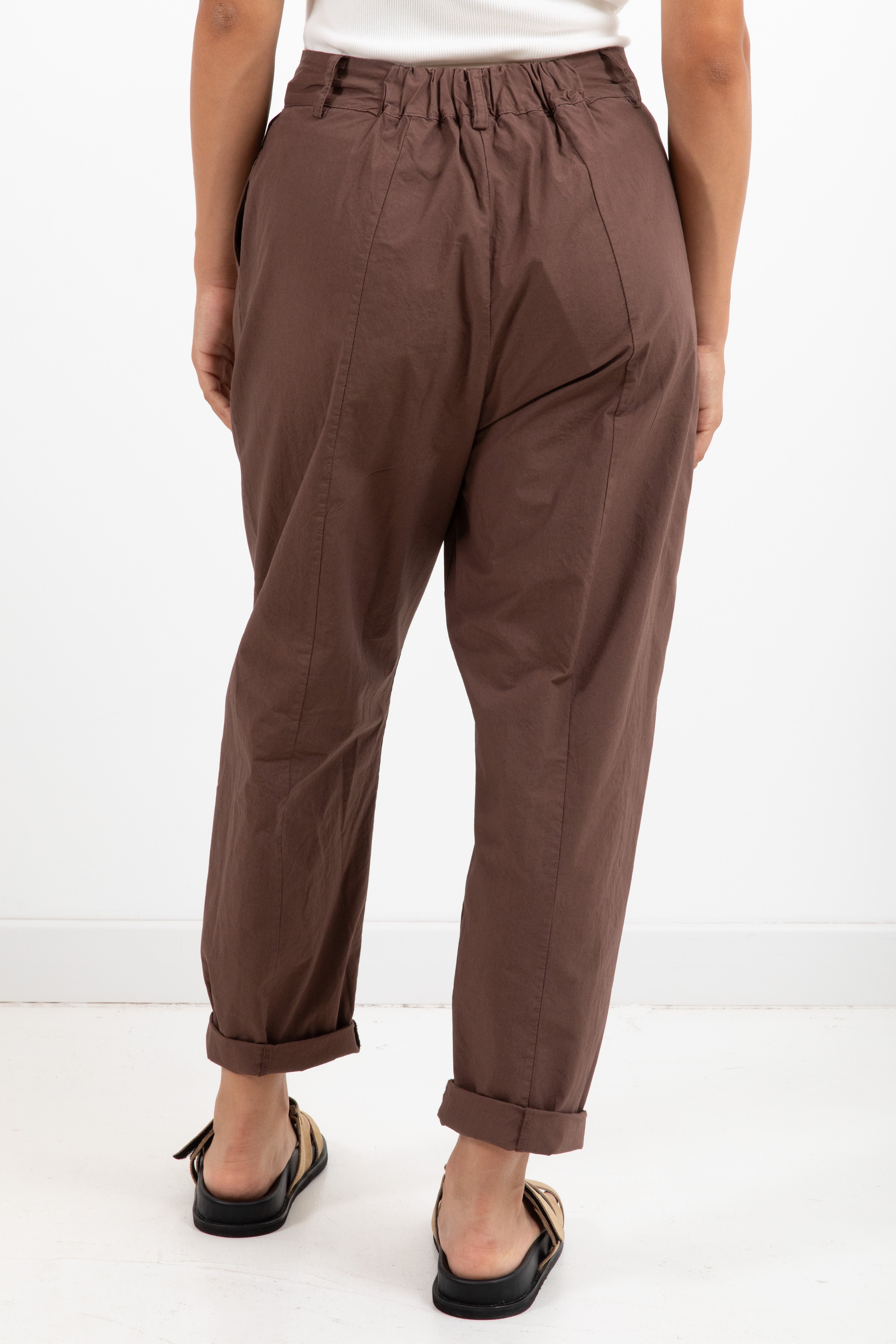 Pantalone carrot-fit con elastico sul retro Susy Mix