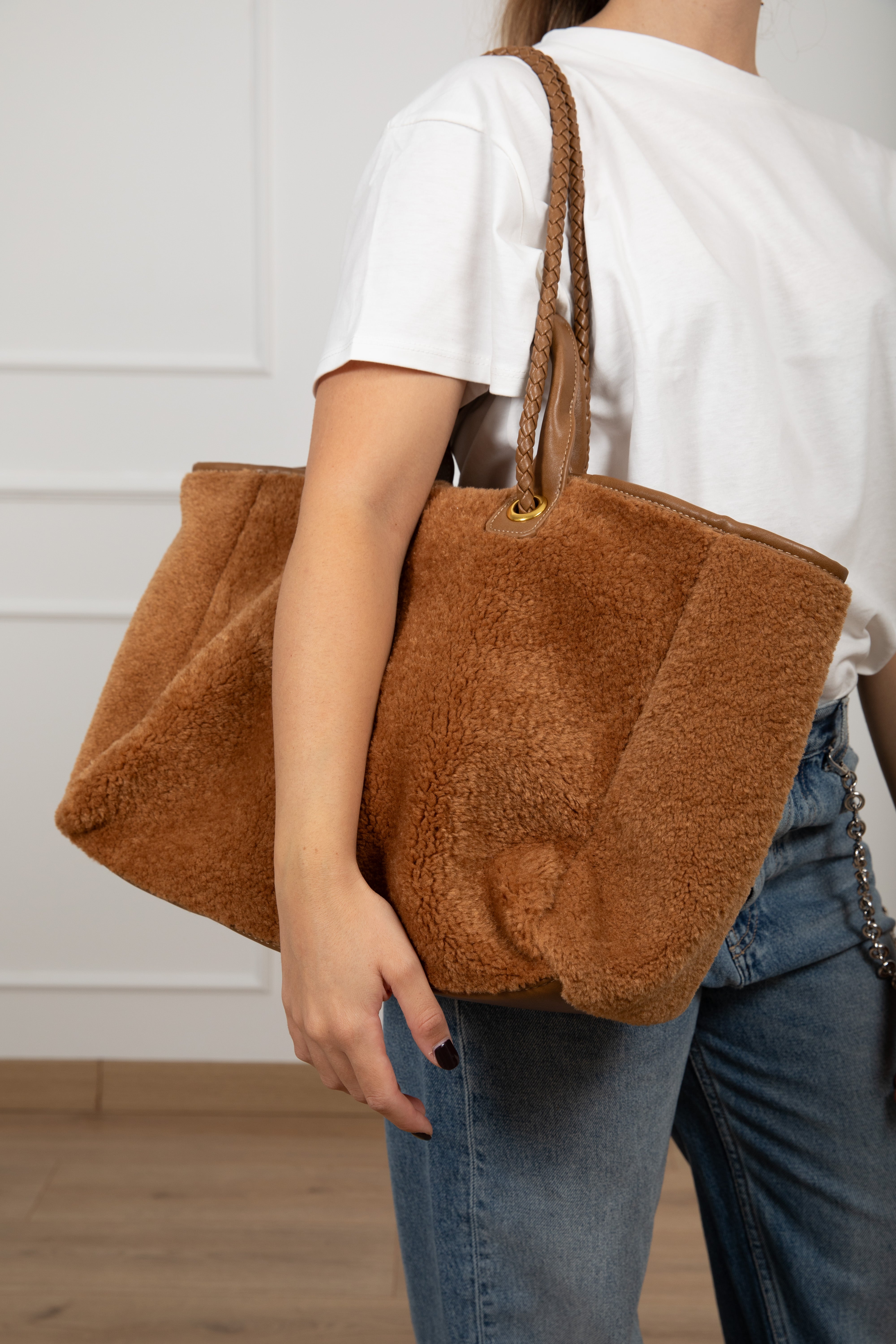 Maxi handbag teddy reversibile