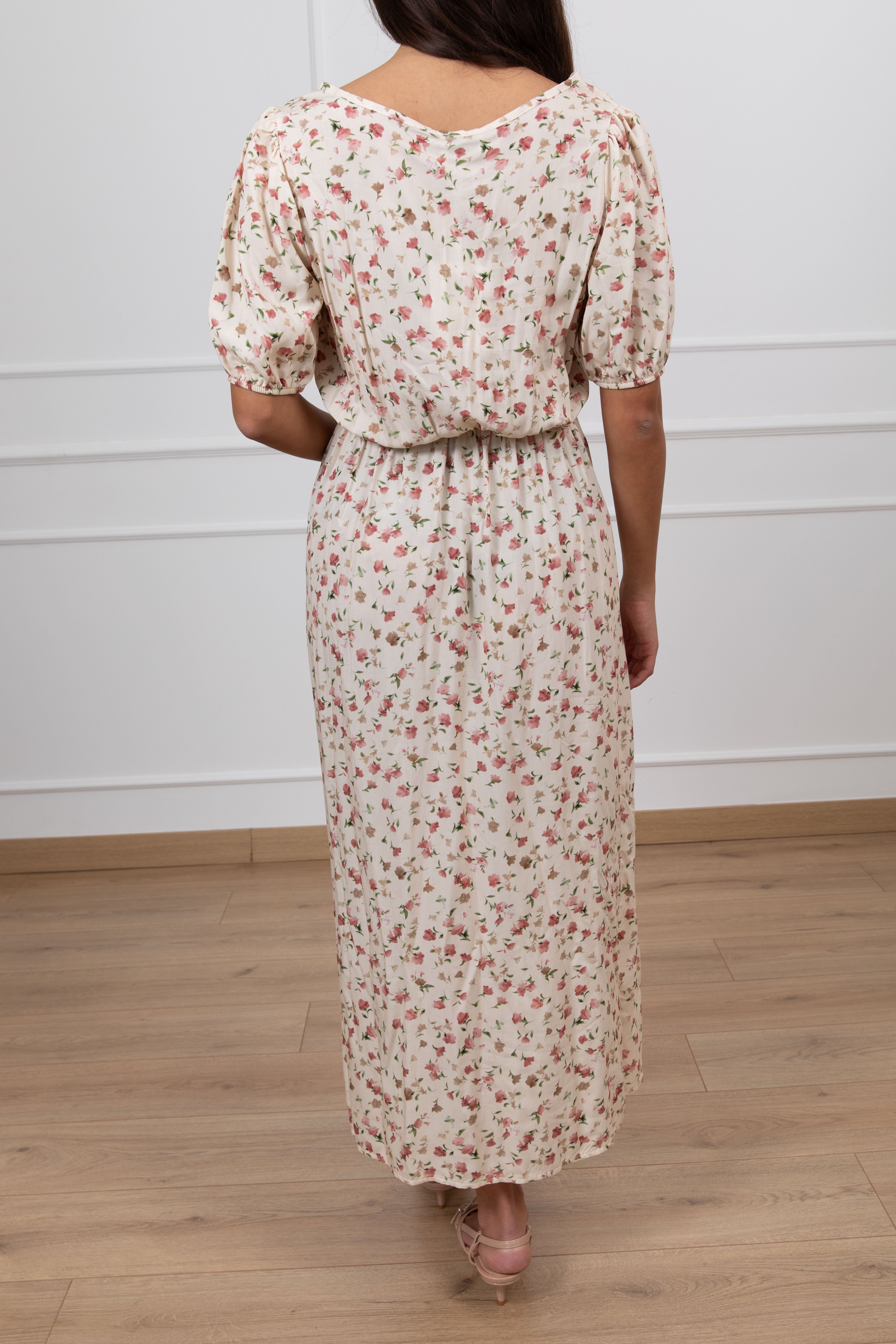 Abito lungo fantasia micro-flowers Susy Mix