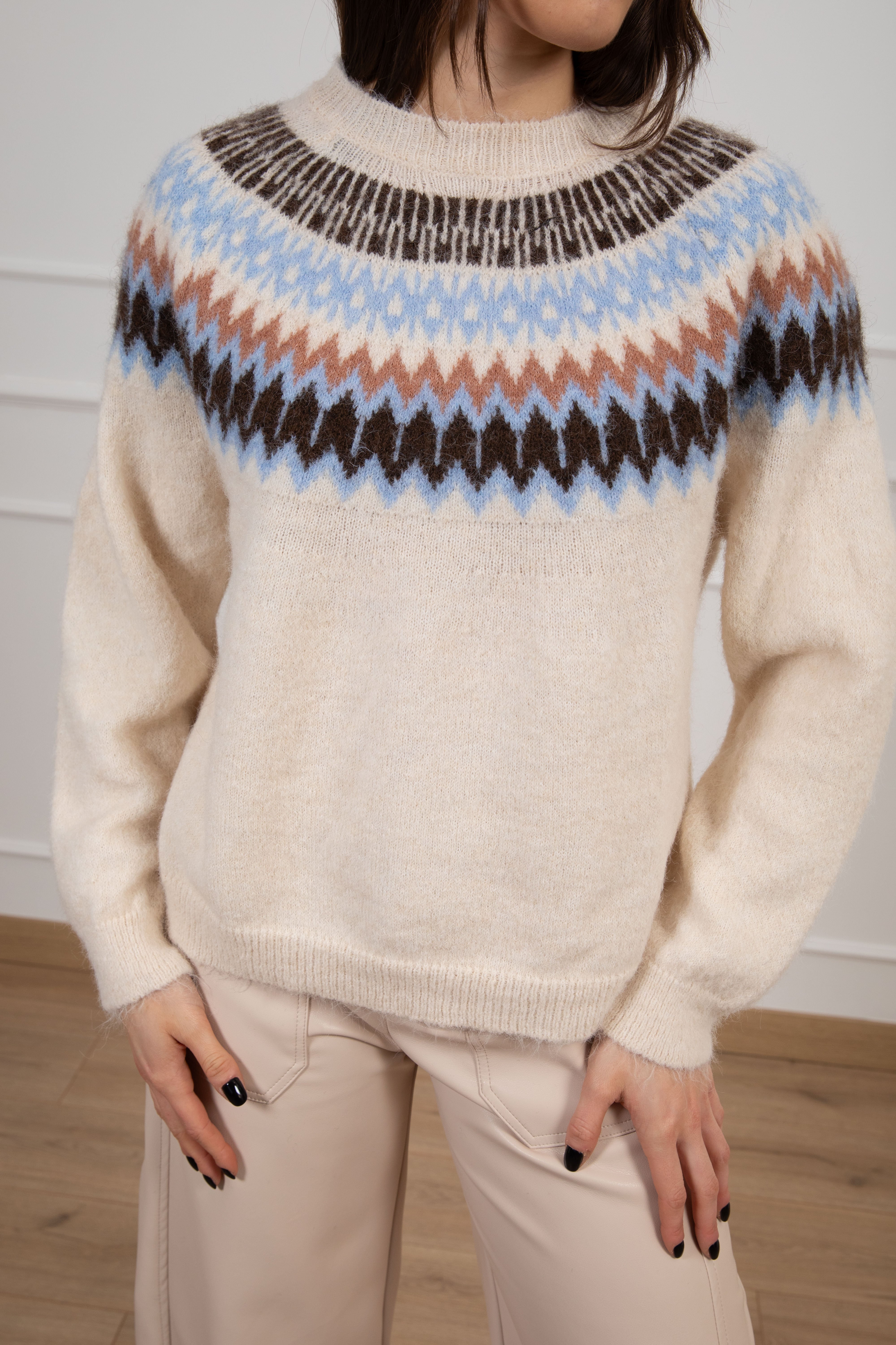 Pull motivo jacquard Susy Mix