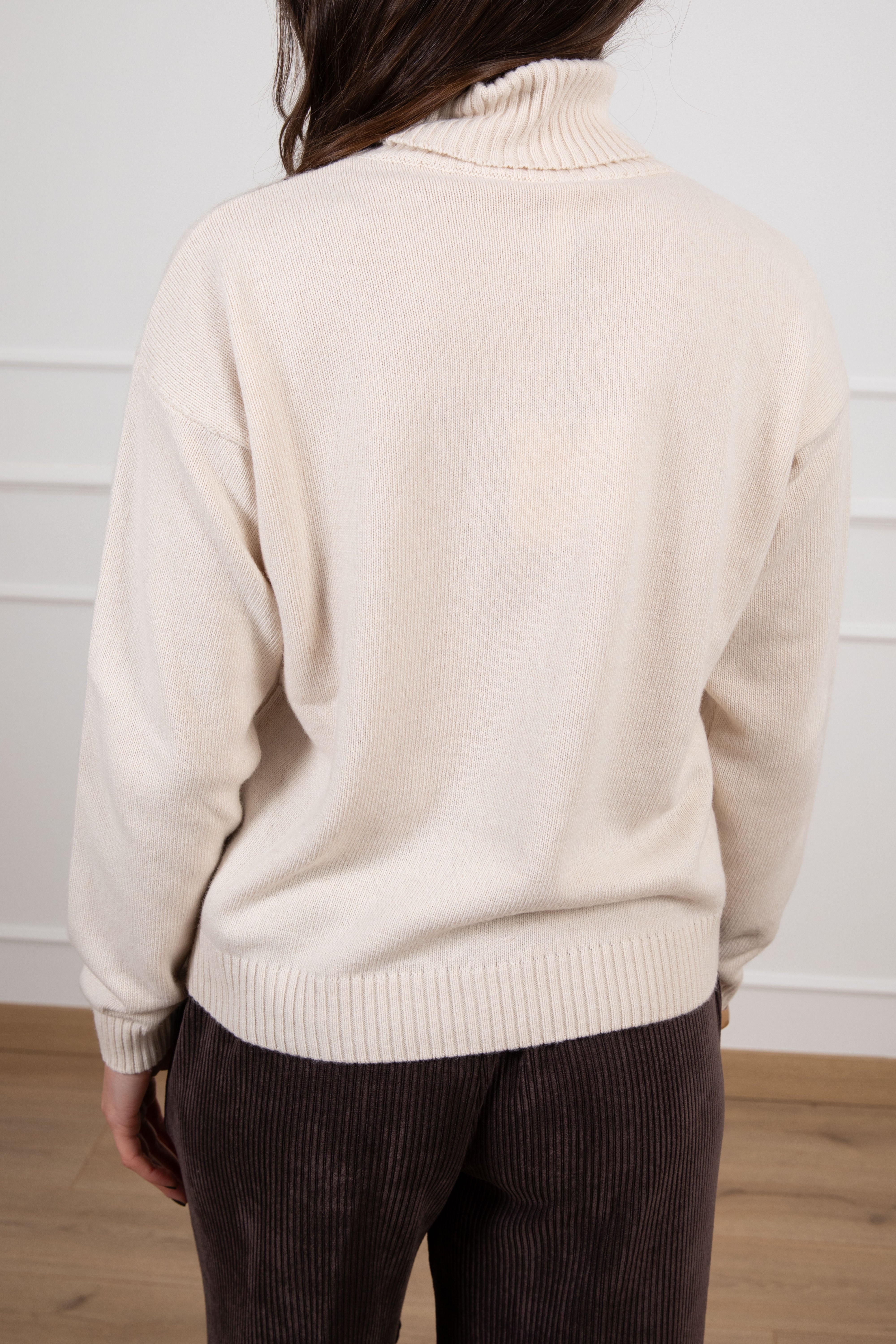 Pull collo alto a rombi in lana e cashmere Tensione IN