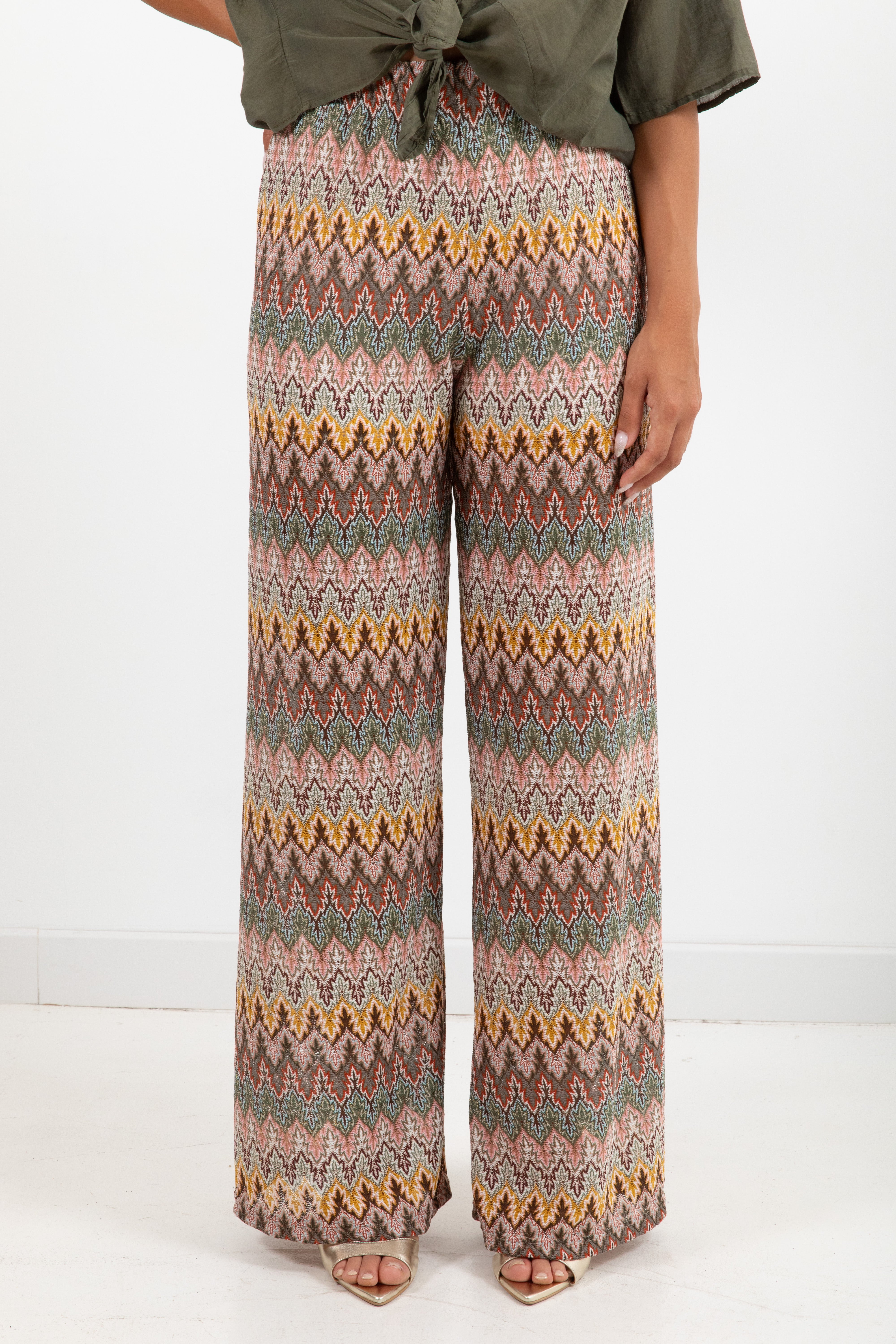 Pantalone con elastico motivo zig-zag Susy Mix