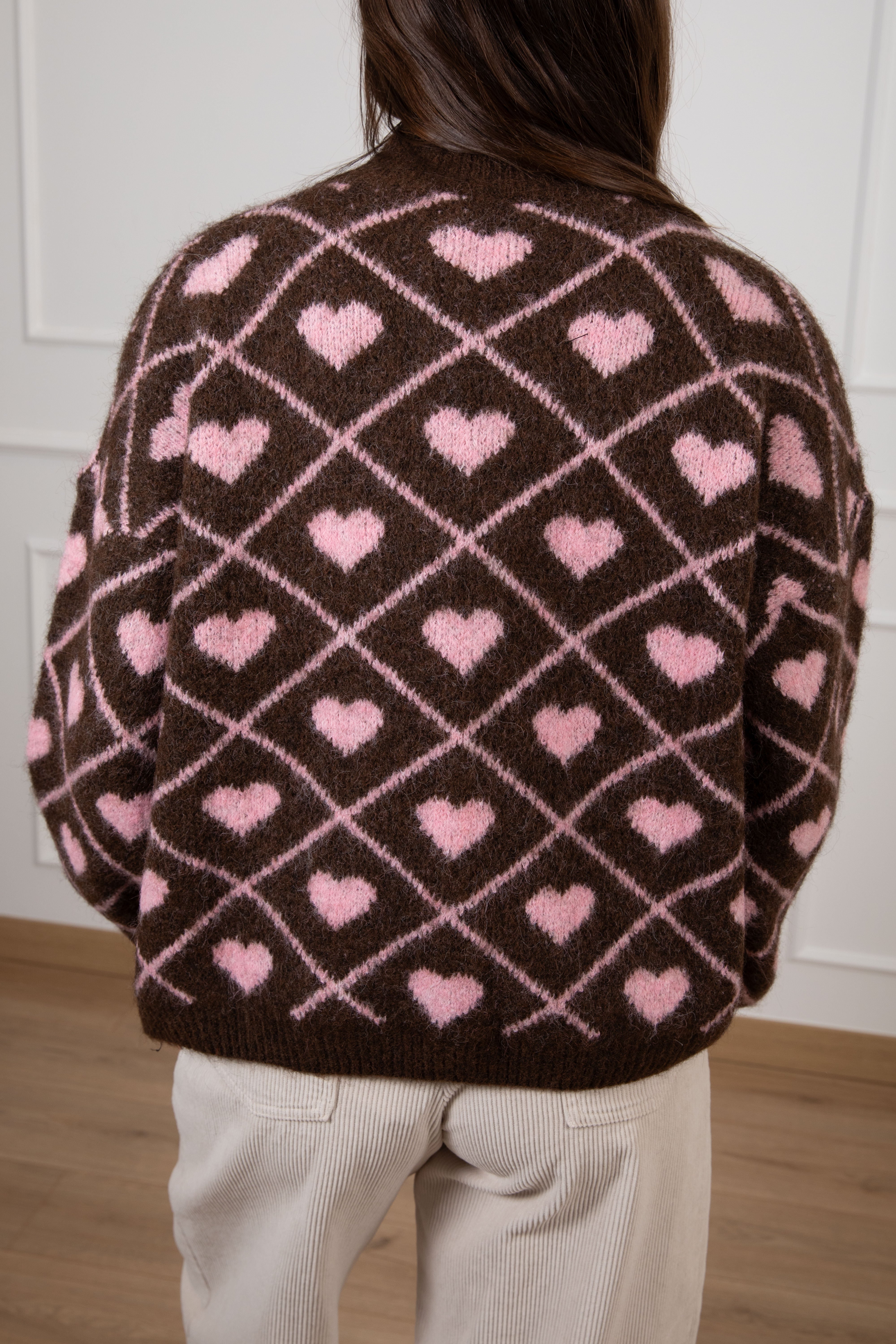 Pull mezzo-collo cuori e rombi Susy Mix