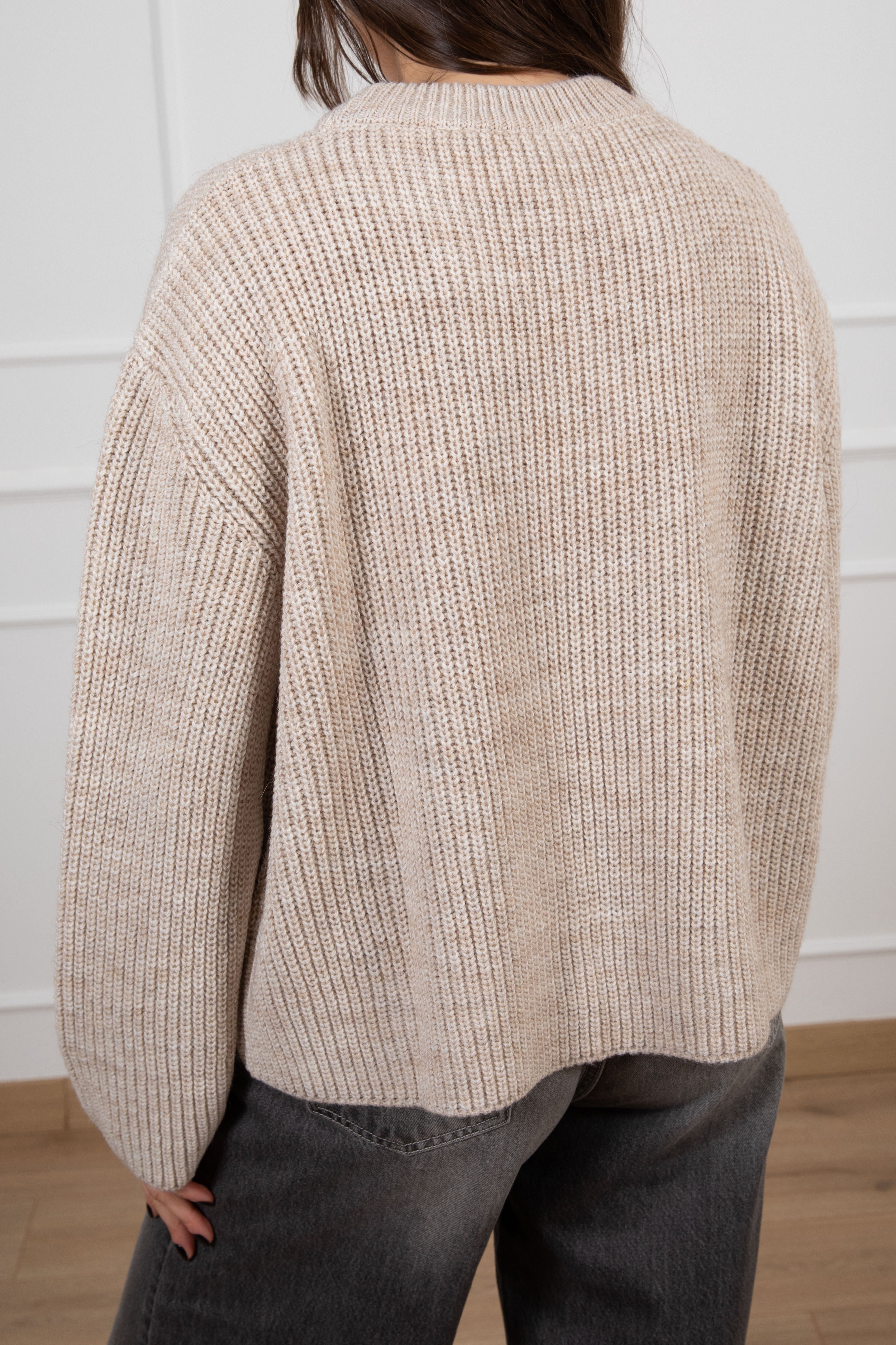 Pull girocollo a coste larghe Susy Mix