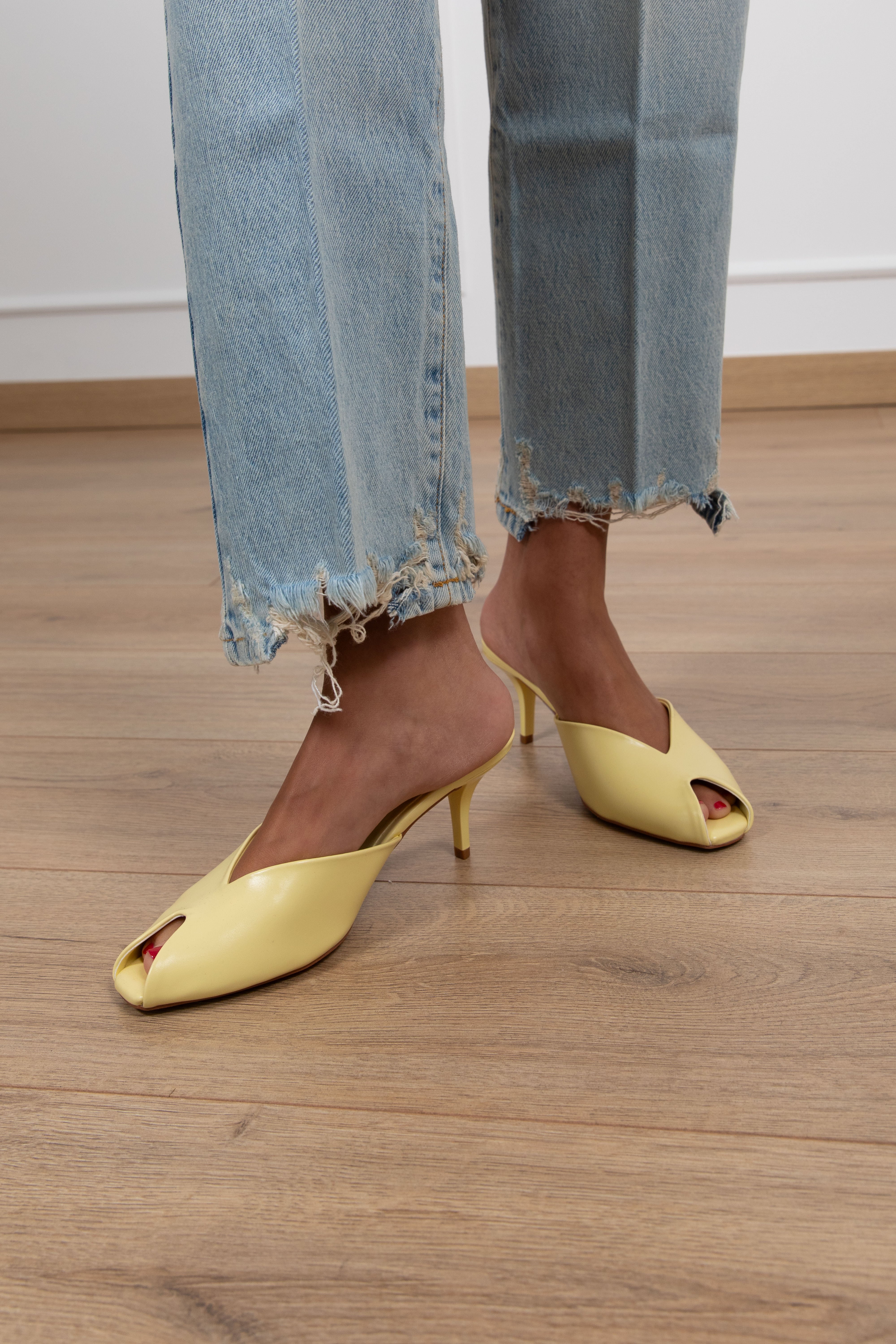 Sabot spuntata in eco-pelle con tacco Susy Mix