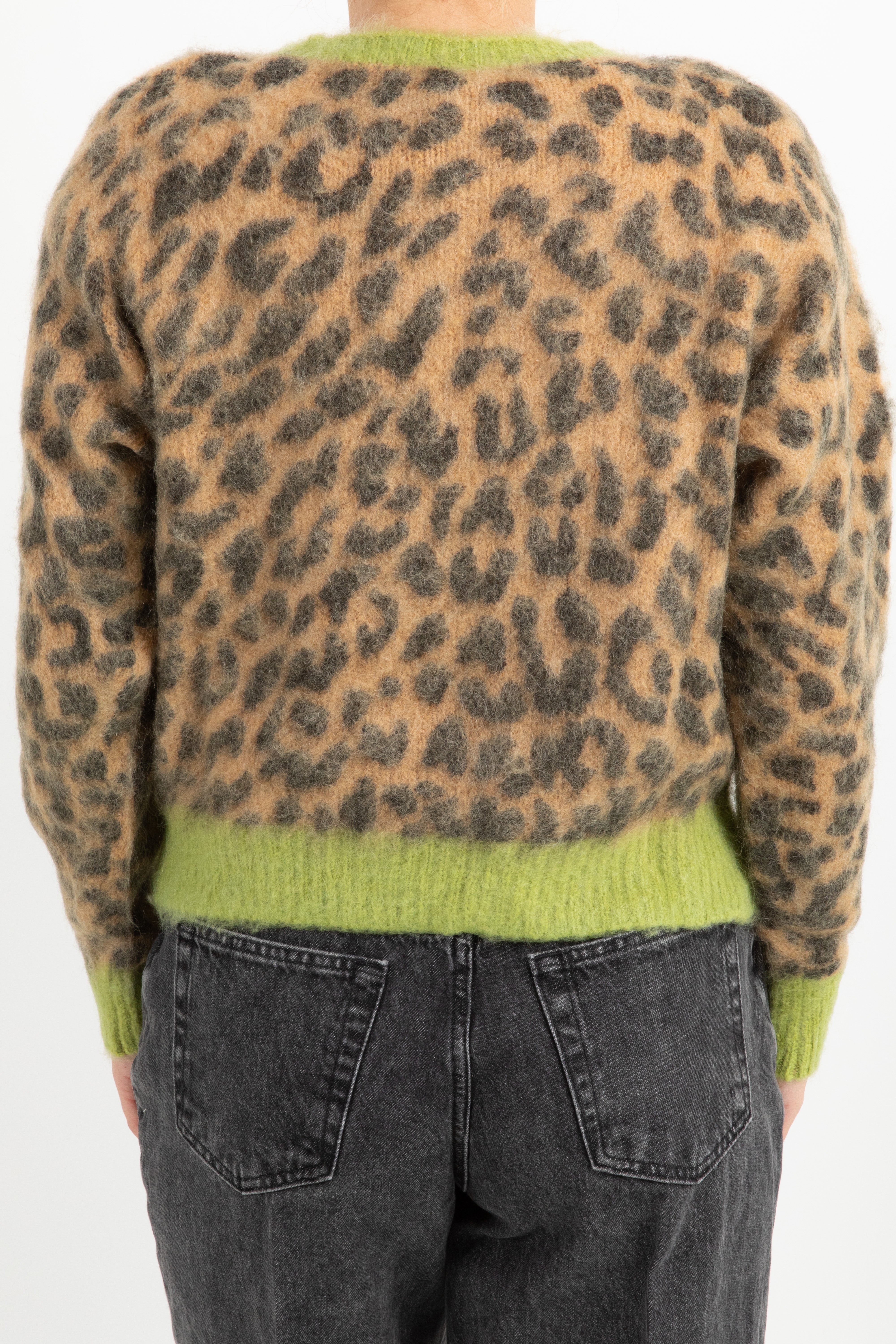 Pull animalier con bordo a contrasto Tensione IN