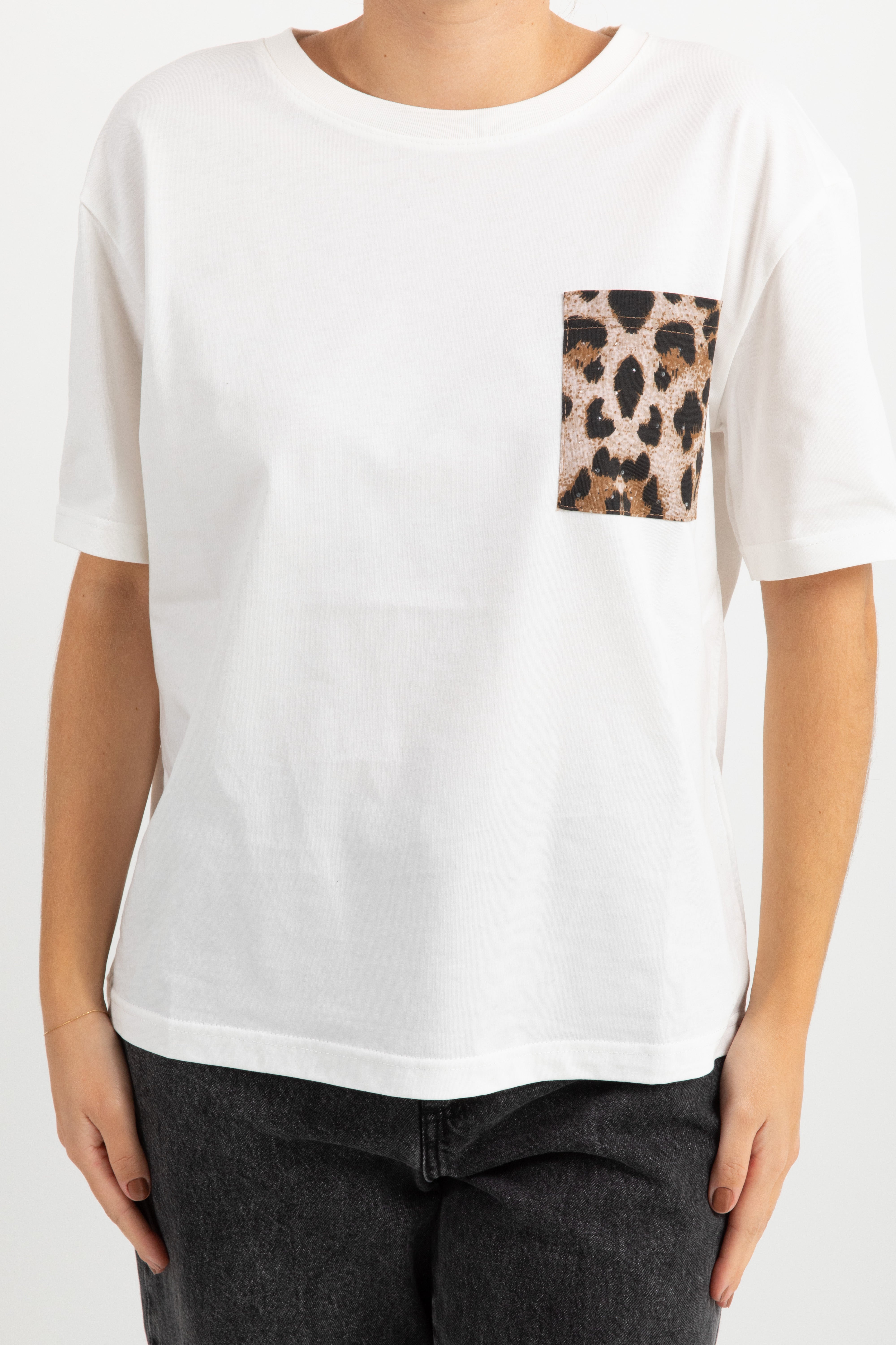 T-shirt tasca animalier Susy Mix