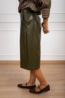 Bermudone in eco-pelle lucida variante militare Haveone