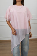 T-shirt in lyocell con fondo asimmetrico ViCOLO