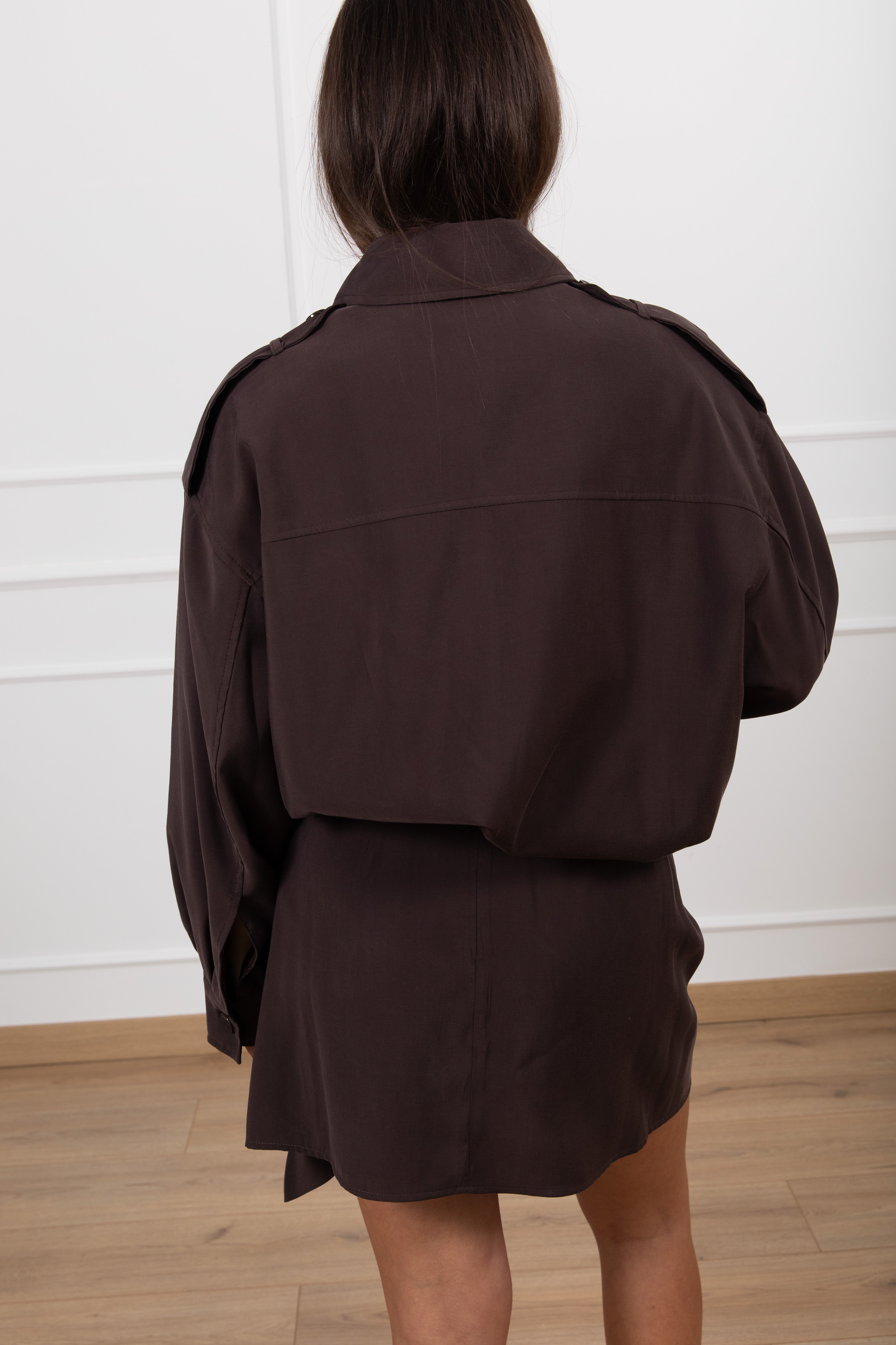 Bomber in viscosa con tasconi ViCOLO