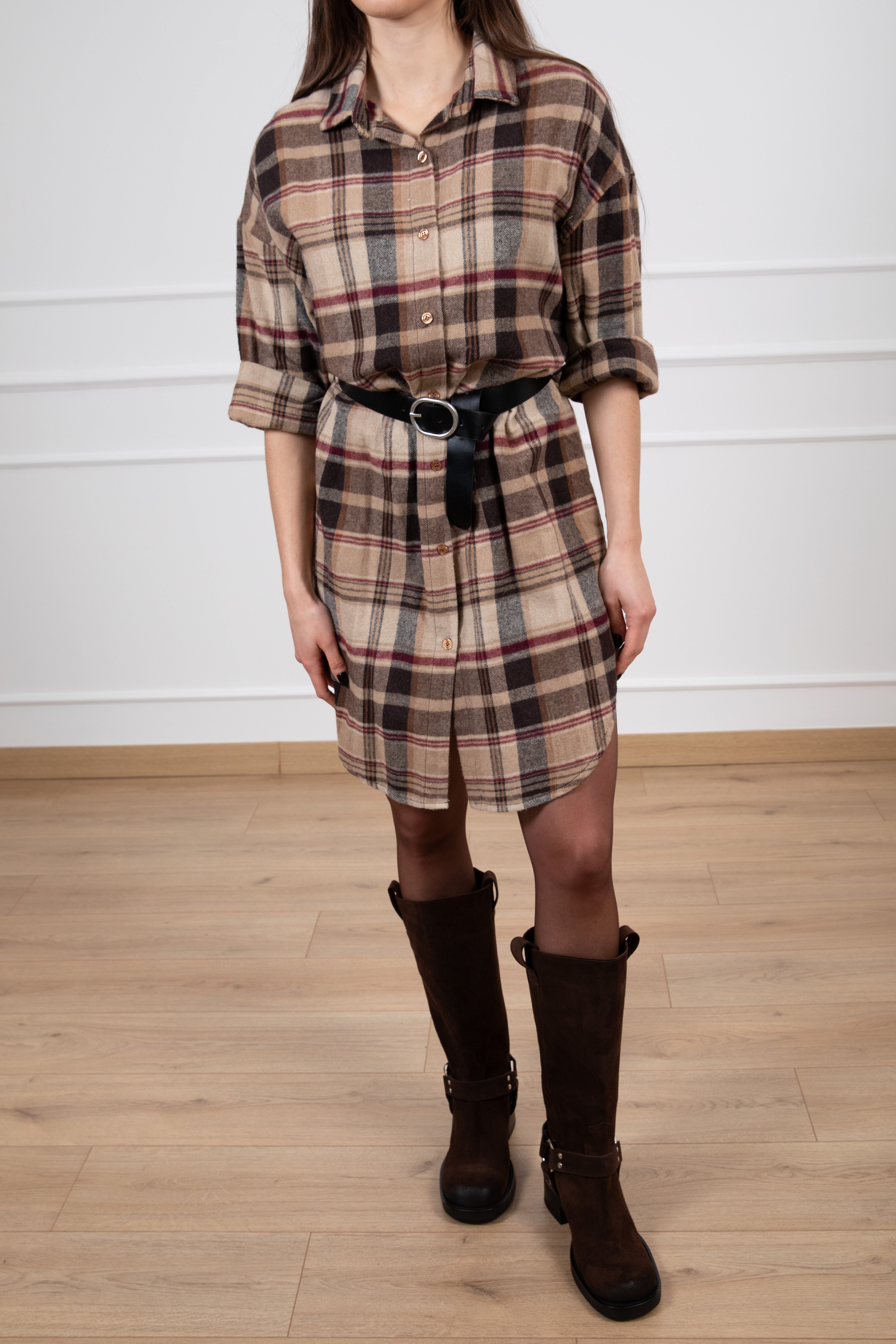 Abito quadri in flanella Susy Mix