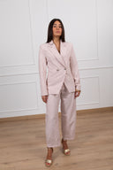 Pantalone barrel-fit in tessuto fiammato ViCOLO