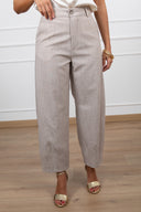 Pantalone barrel-fit in tessuto fiammato ViCOLO