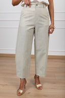 Pantalone barrel-fit in tessuto fiammato ViCOLO