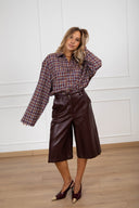 Camicia check con tasche variante bordeaux Haveone