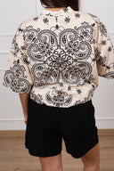 Camicia fantasia bandana con nodo Tensione IN