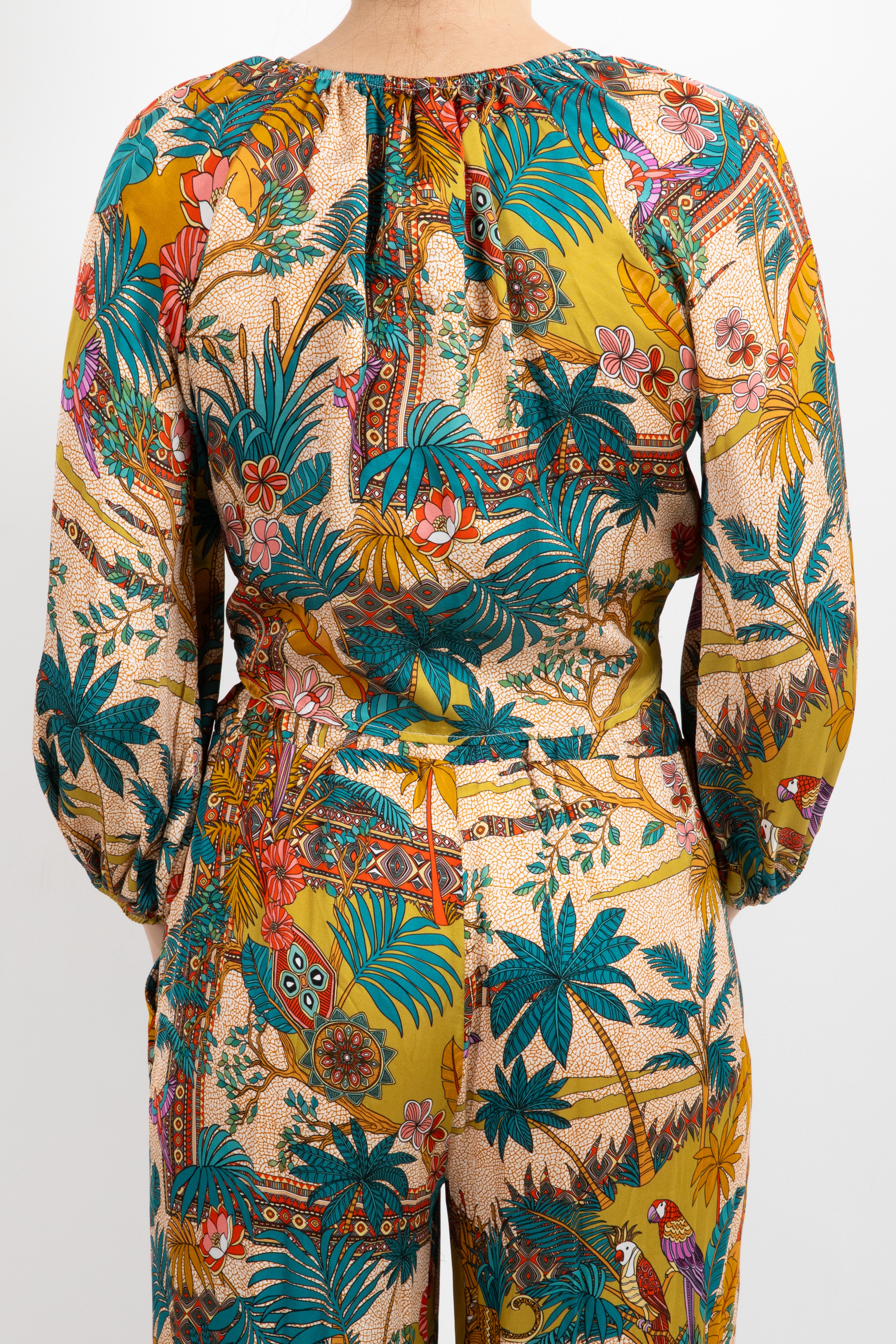 Blusa fantasia tribale con nodo Tensione IN