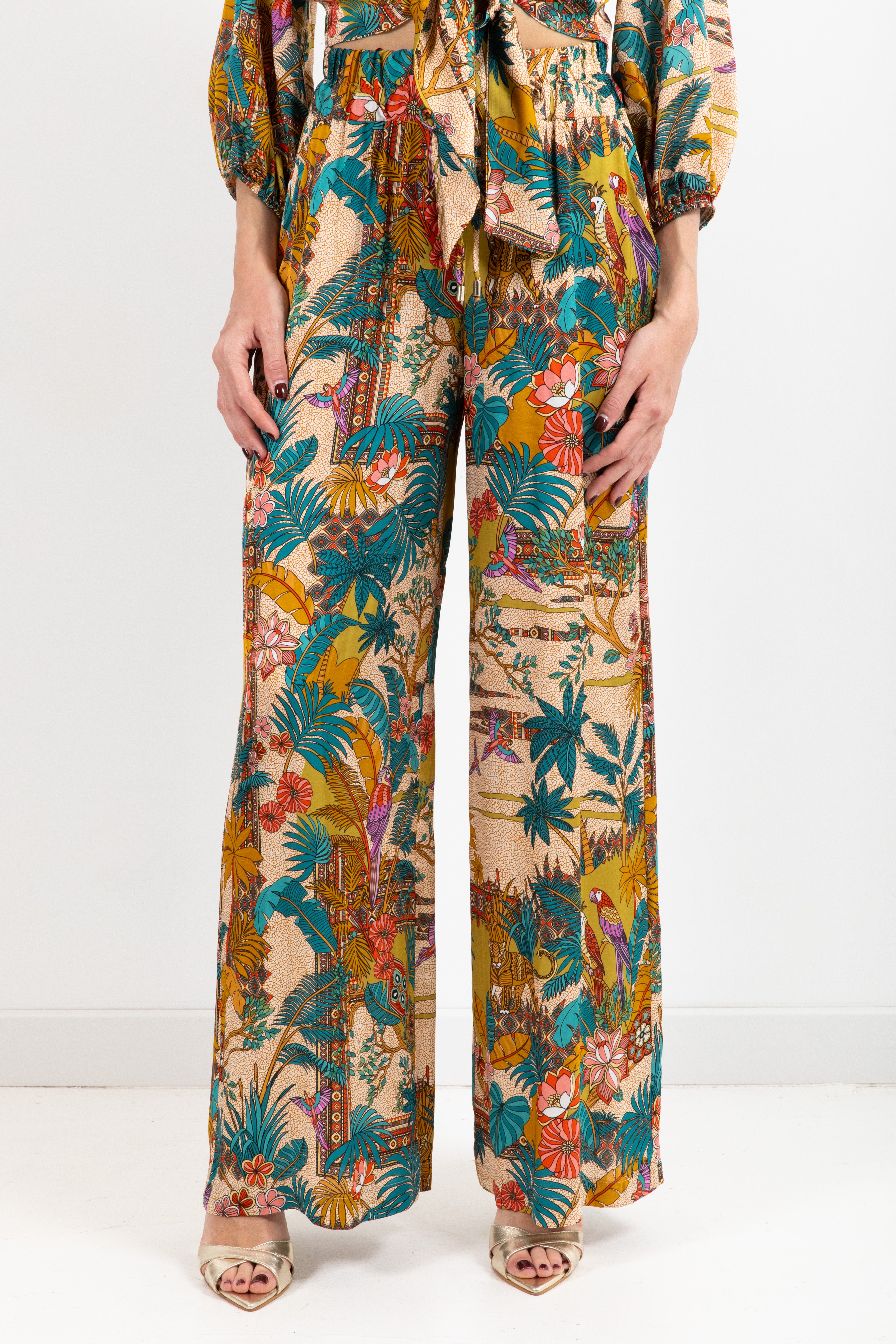 Pantalone palazzo fantasia tribale Tensione IN