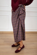 Gonna pareo lunga check variante bordeaux Haveone