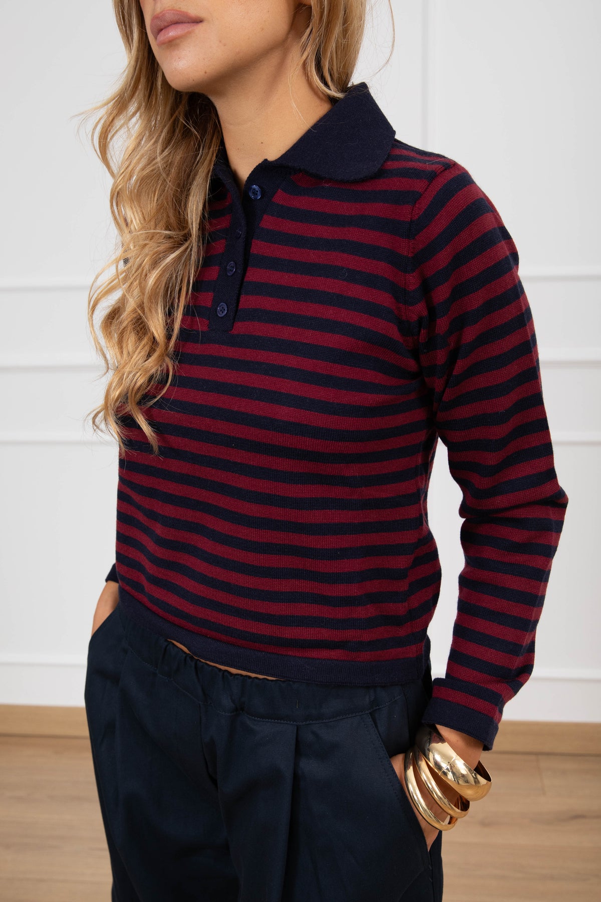 Polo serafino a righe Susy Mix