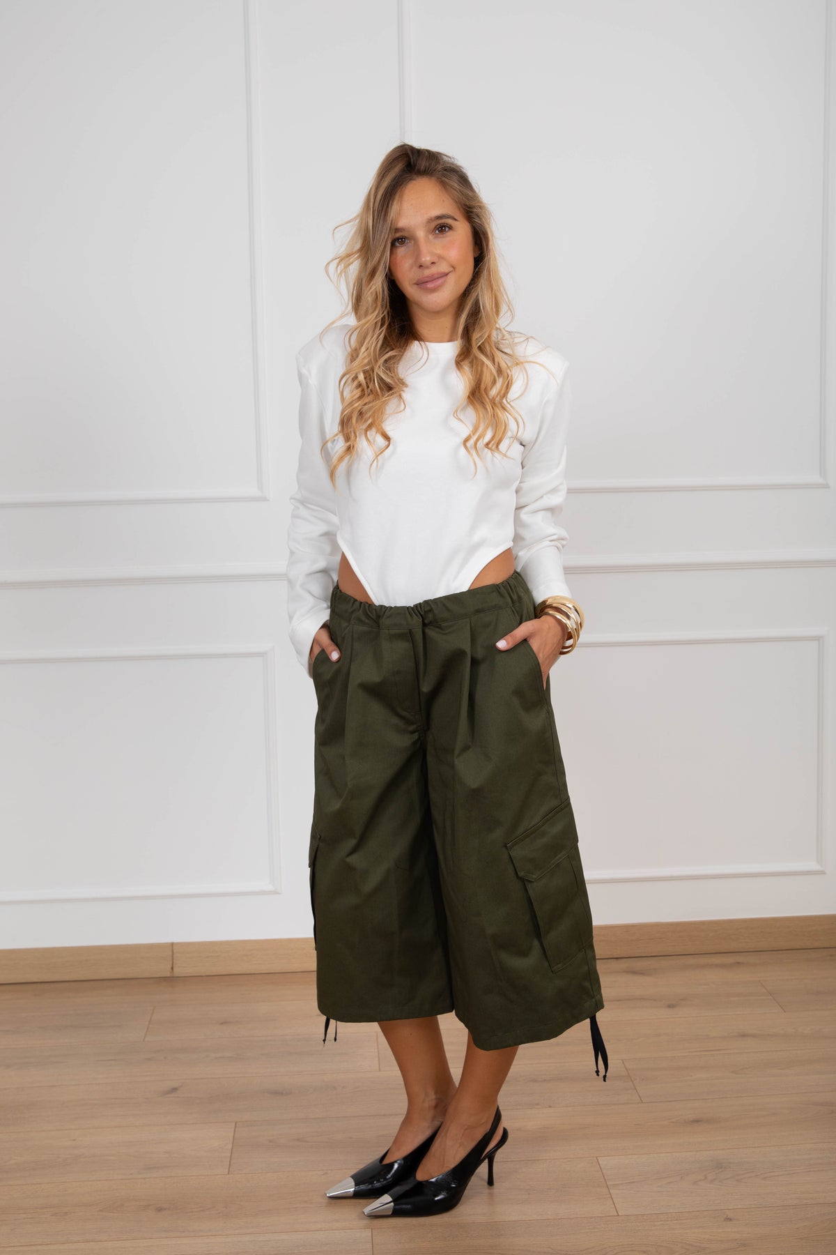Bermuda cargo con elastico variante militare ViCOLO