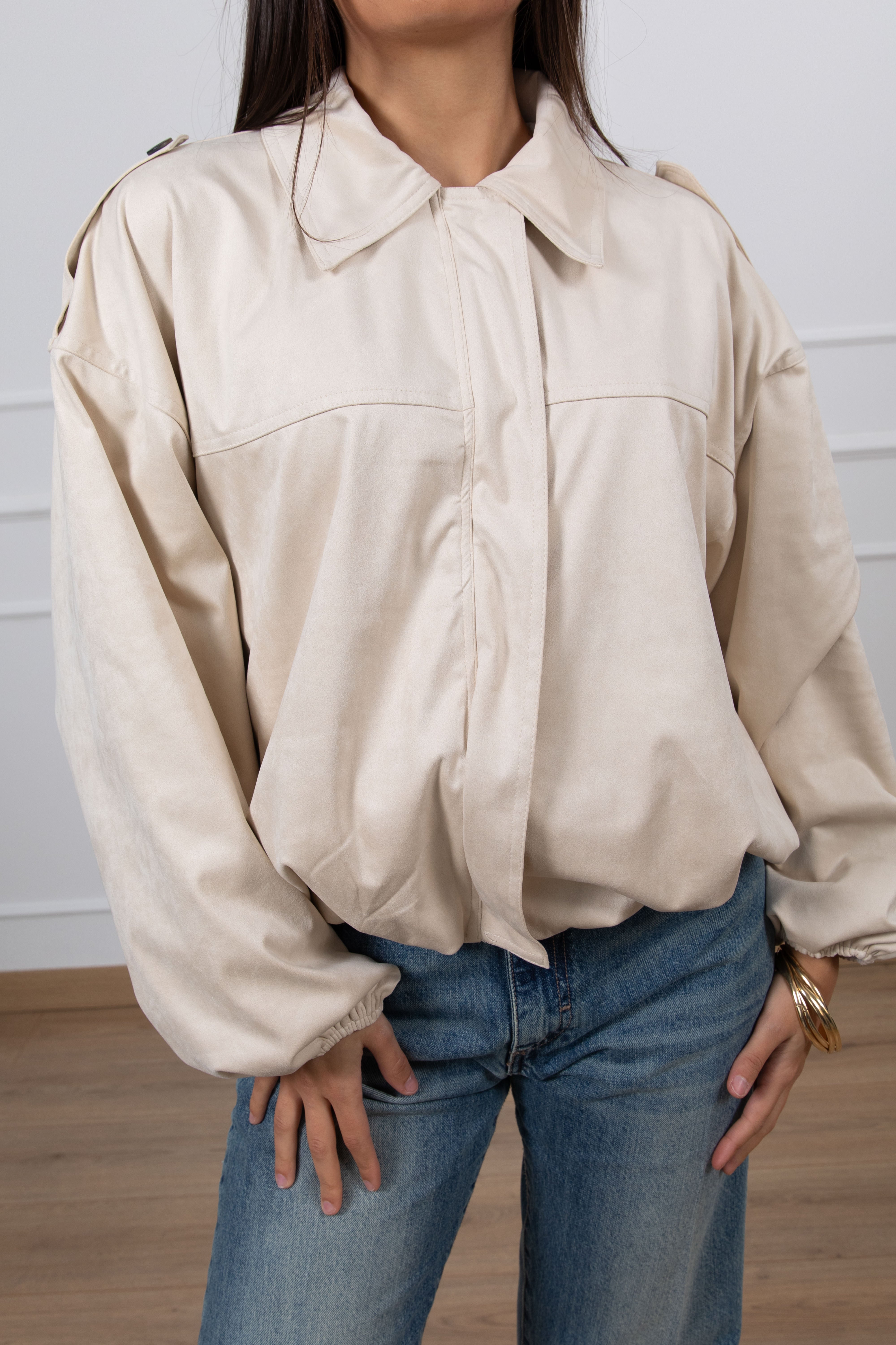 Bomber in eco-camoscio Susy Mix