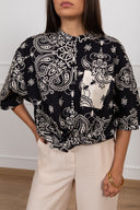 Camicia fantasia bandana con nodo Tensione IN