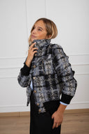 Giacchino in tweed con tasche e bottoni oro Tensione IN