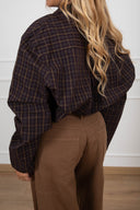Camicia check olio over-size Haveone