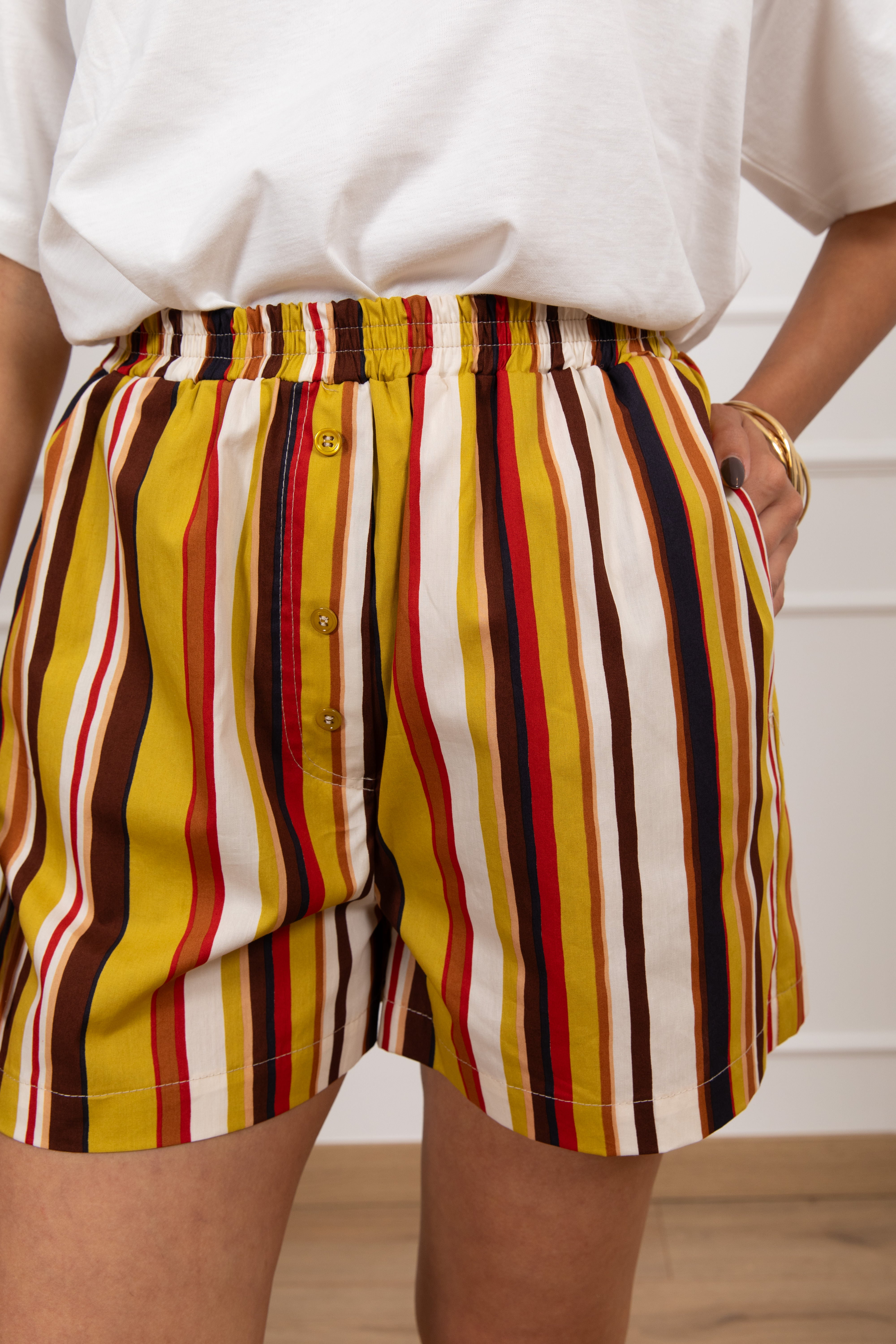 Shorts boxer a righe alternate multicolor ViCOLO