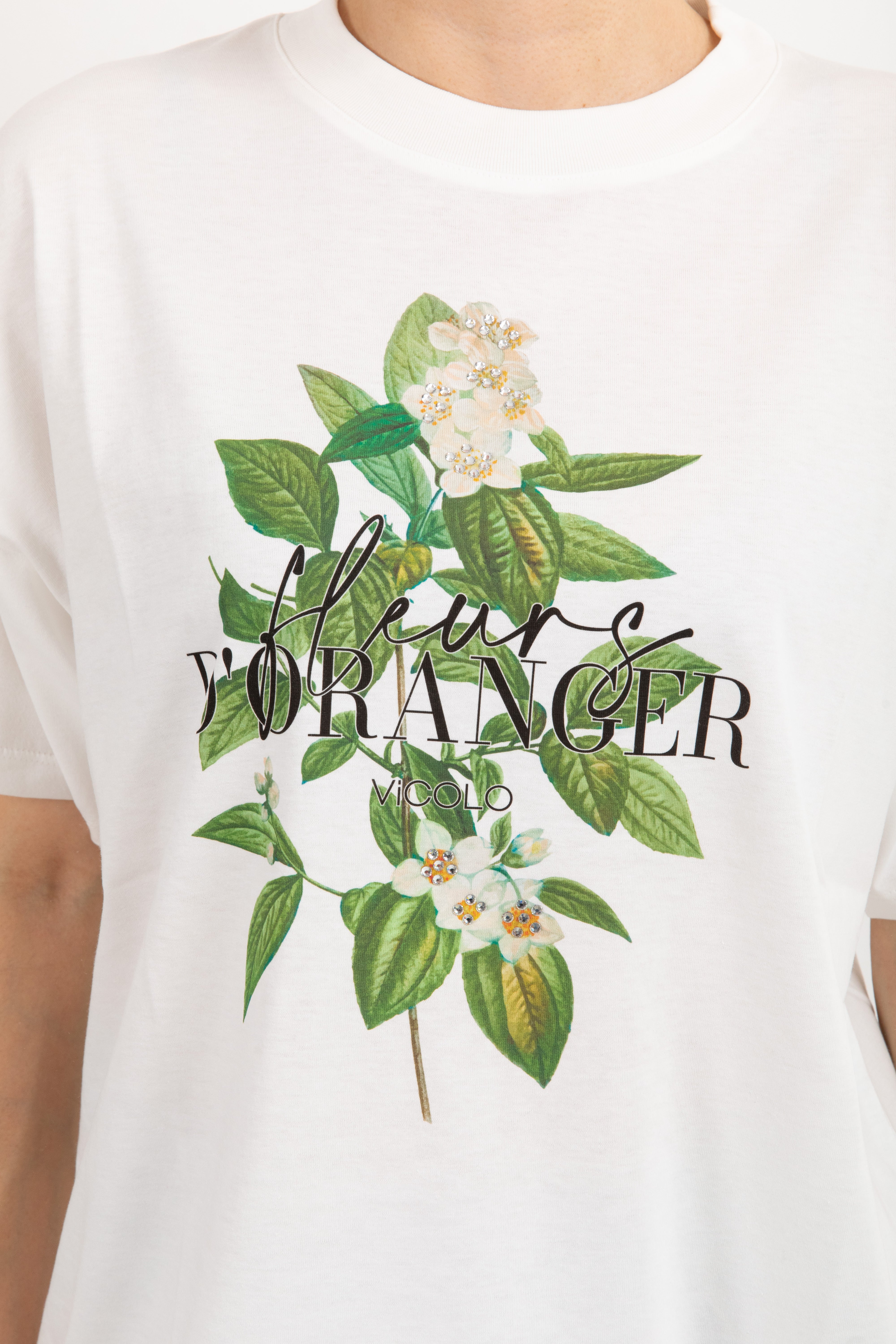 T-shirt over-size "Fleurs d'oranger" ViCOLO