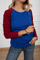 T-shirt a costine color-block Haveone