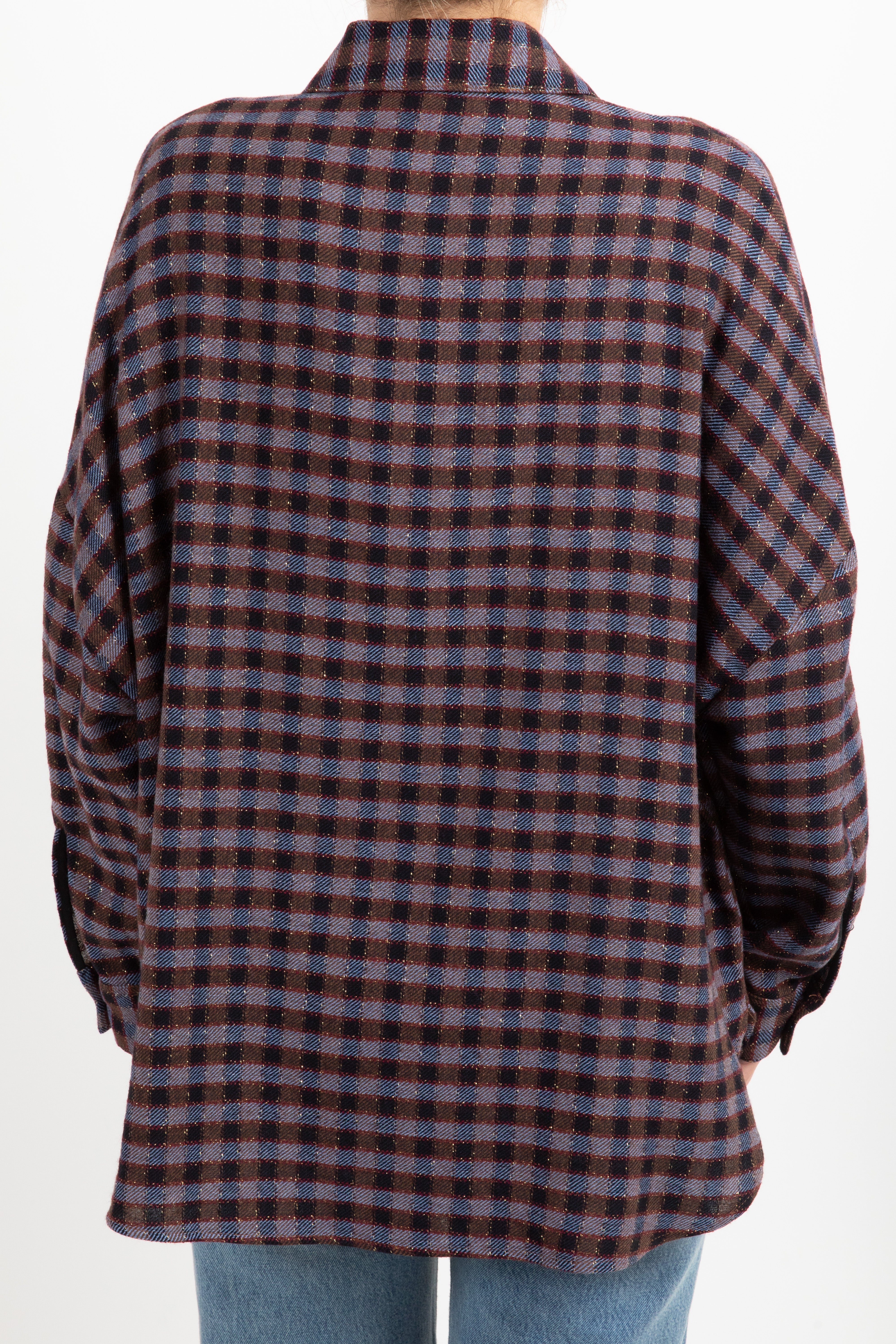 Camicia check con filo lurex ViCOLO