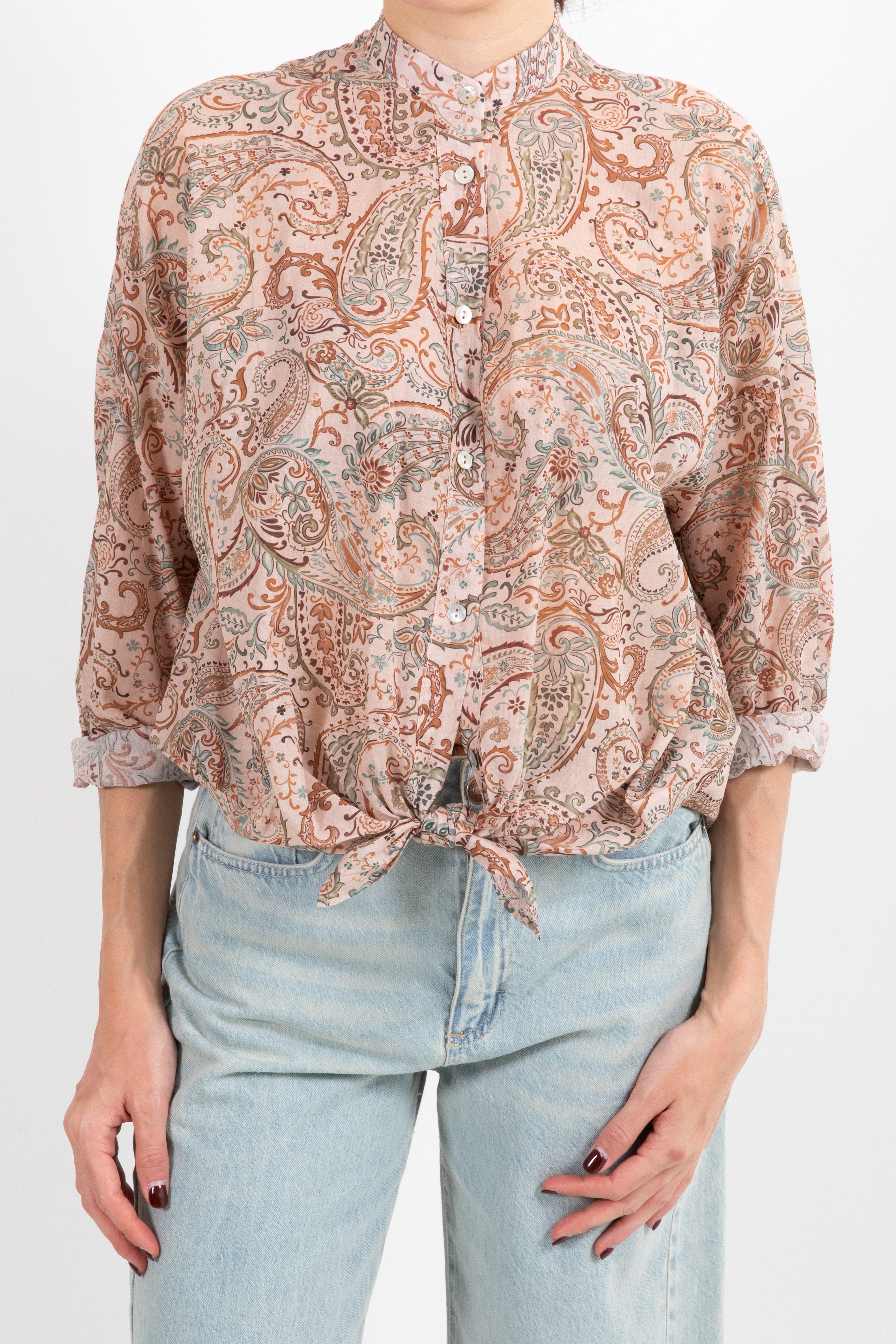 Camicia fantasia paisley cipria Susy Mix