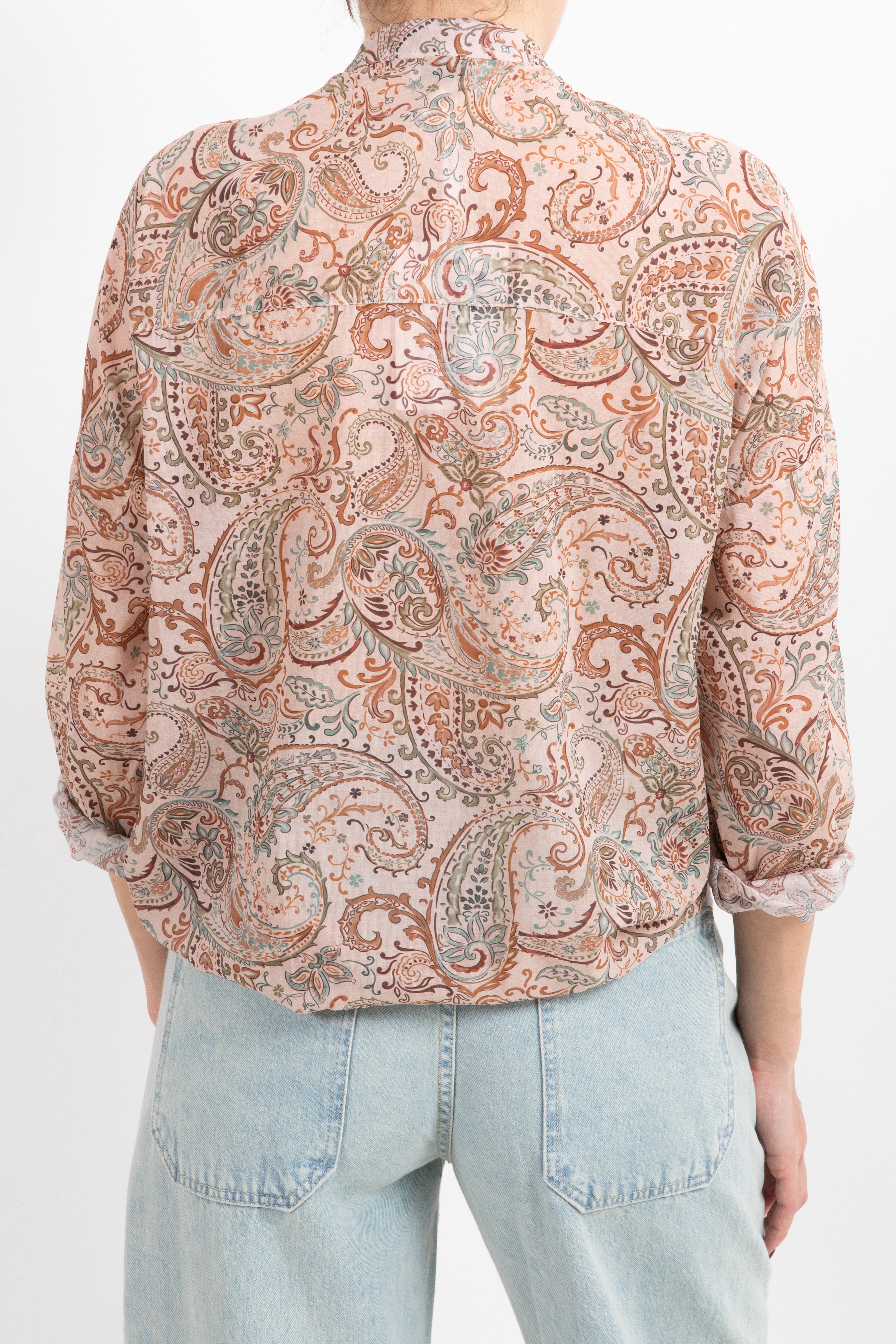 Camicia fantasia paisley cipria Susy Mix