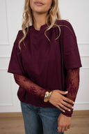 T-shirt con manica in pizzo Susy Mix